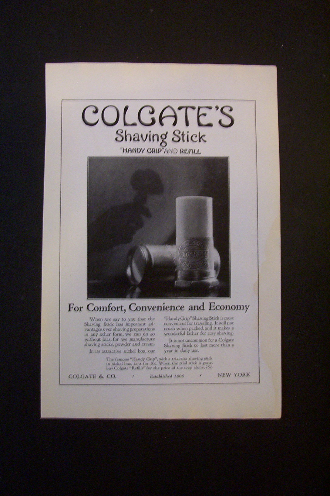 1924  Colgate's  Shaving  Stick