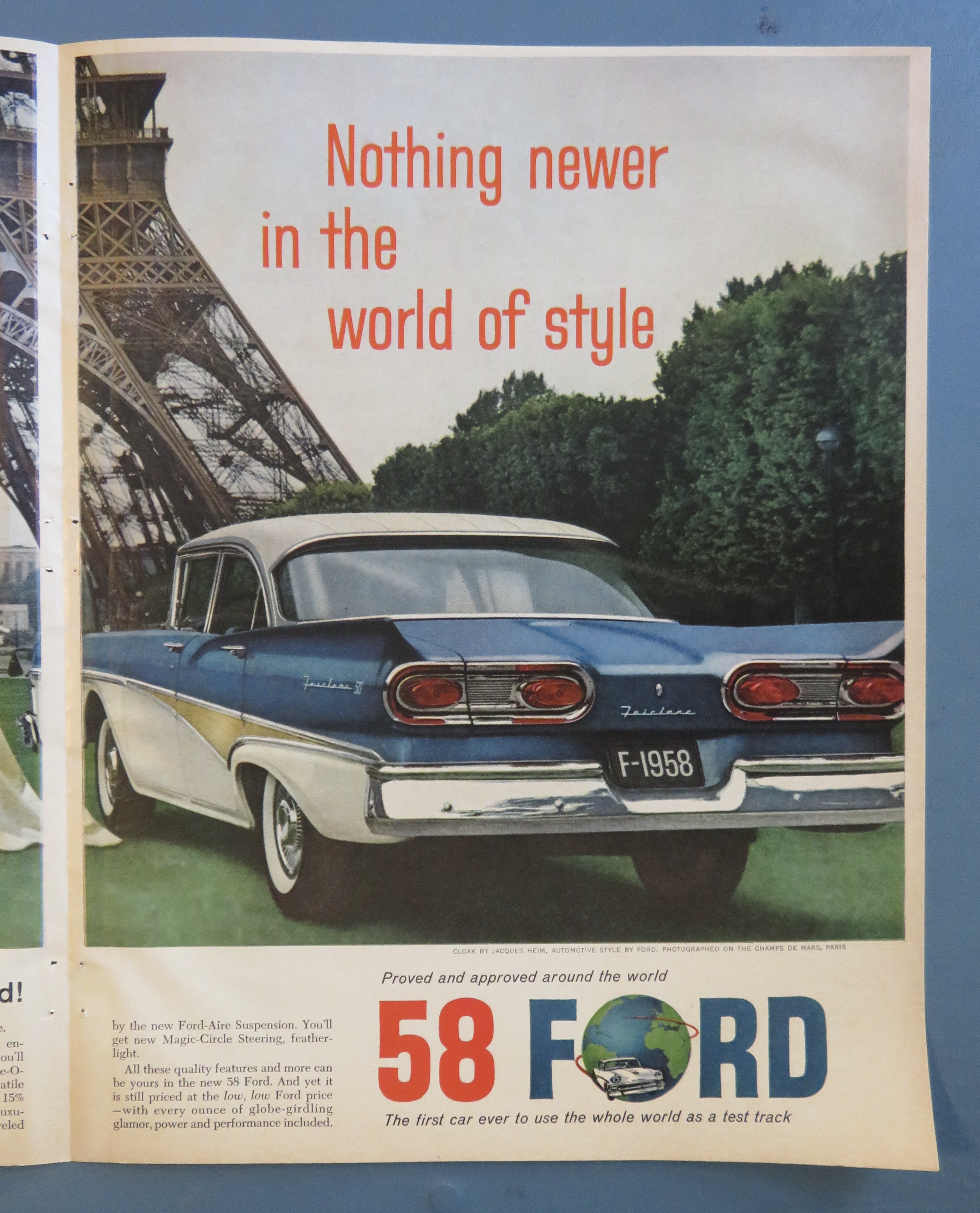 1957 Ford Automobile with the 1958 Ford