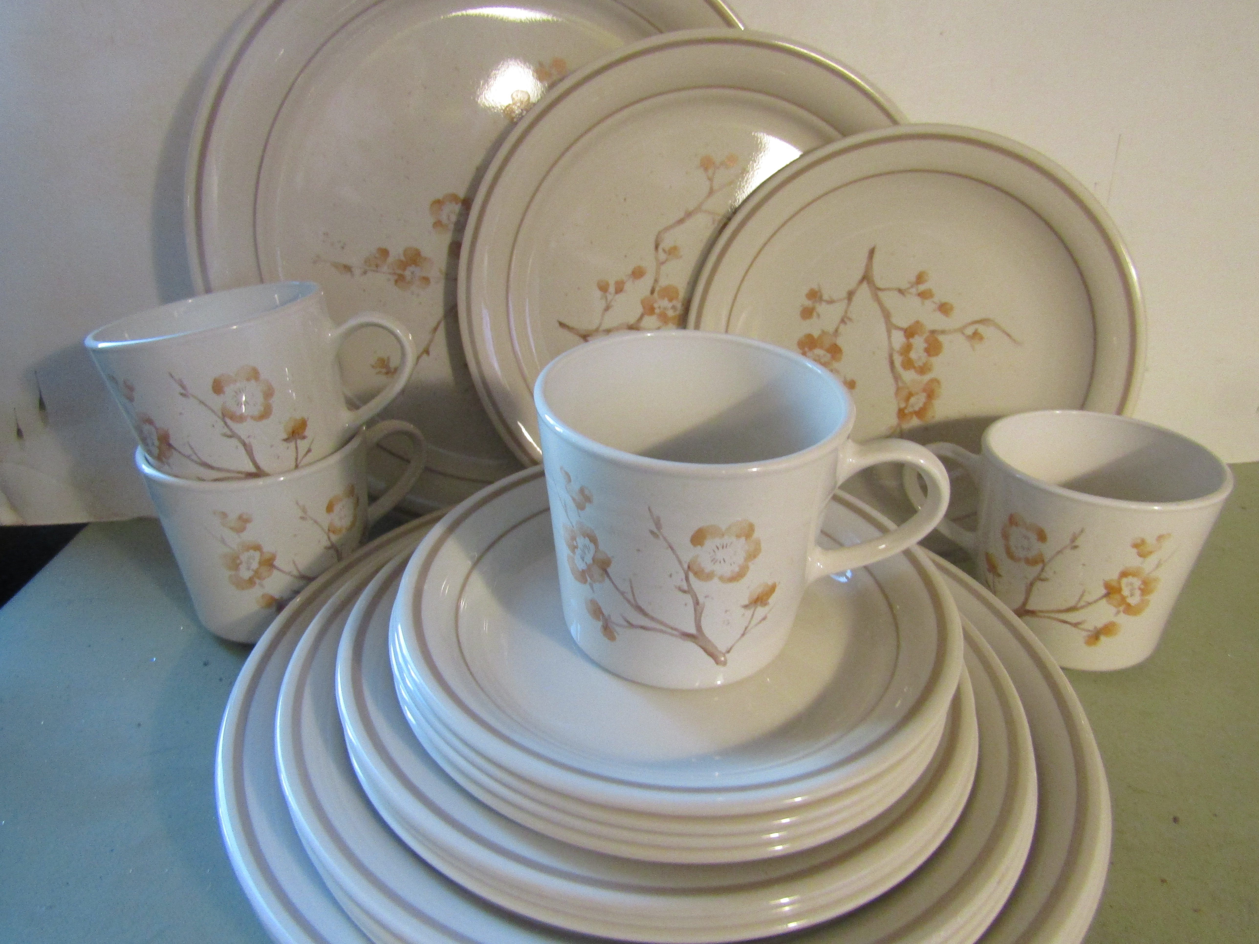 Corelle Corner Stone China Blossom Dinnerware Set