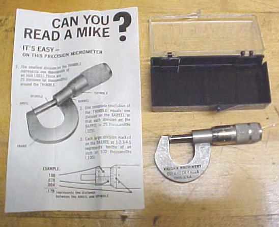 Vaughn Machinery 0-.5" Advertising Micrometer