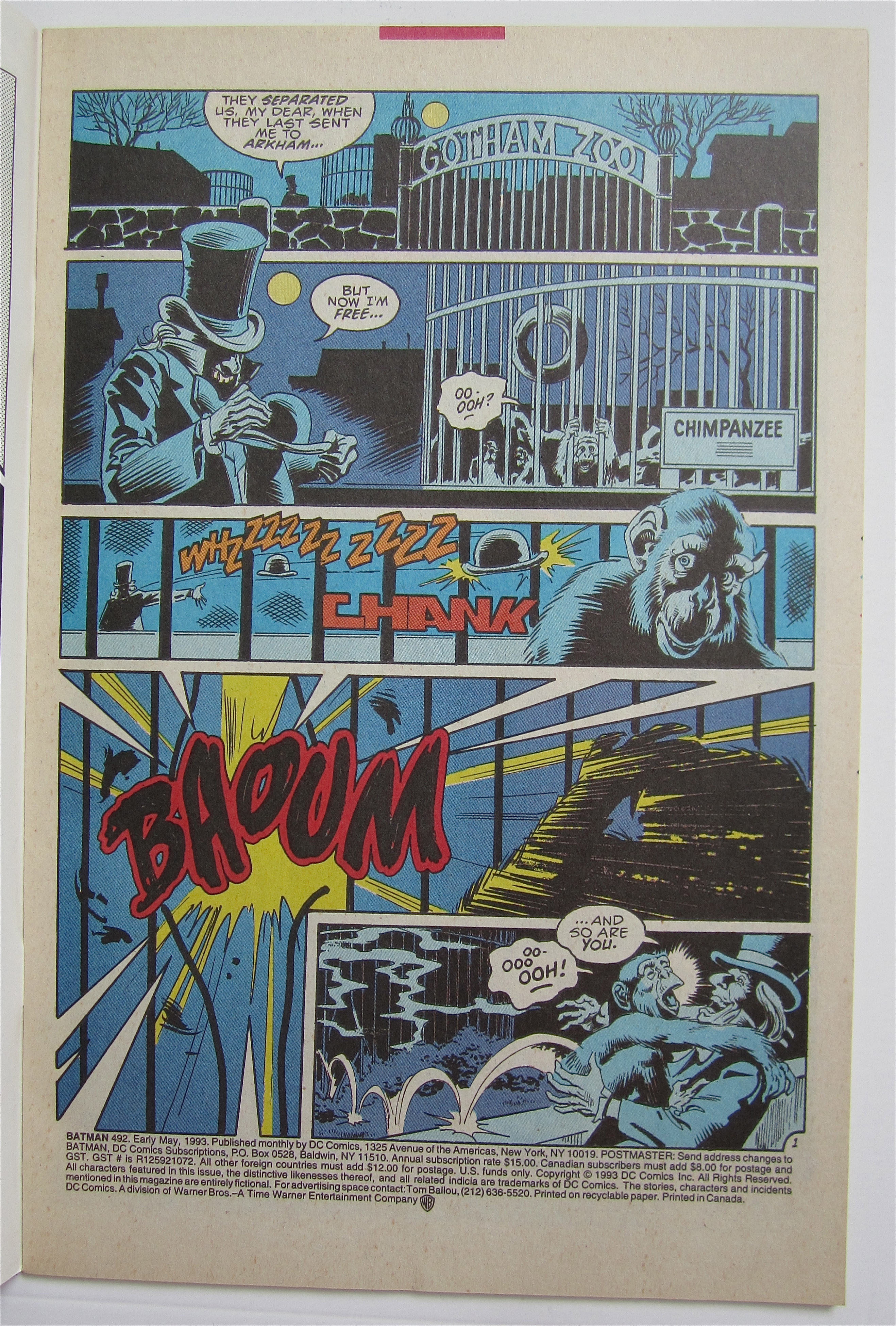 Batman Comic May 1993 Promo DC Comic # 492