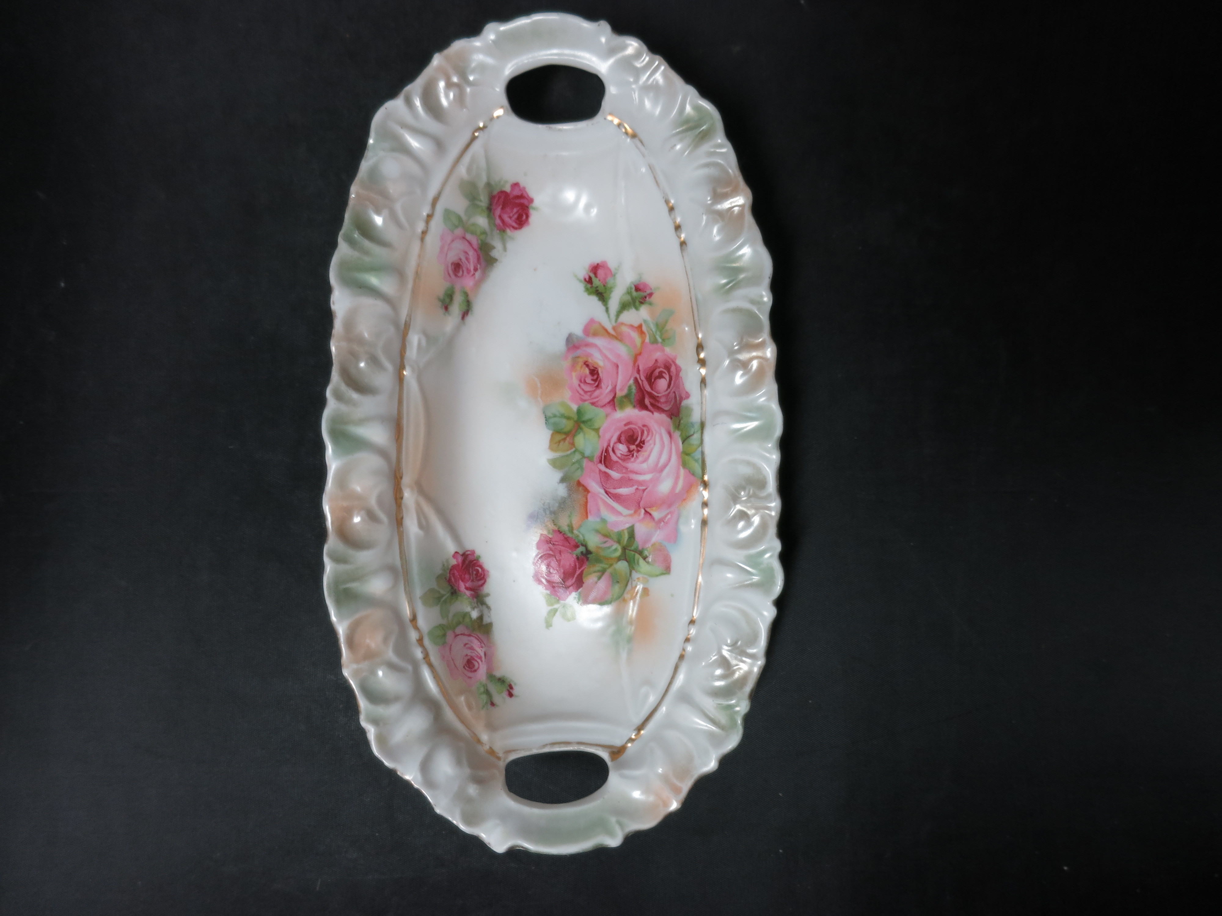 Porcelain Celery Dish Floral pattern Condiment Serving Dish