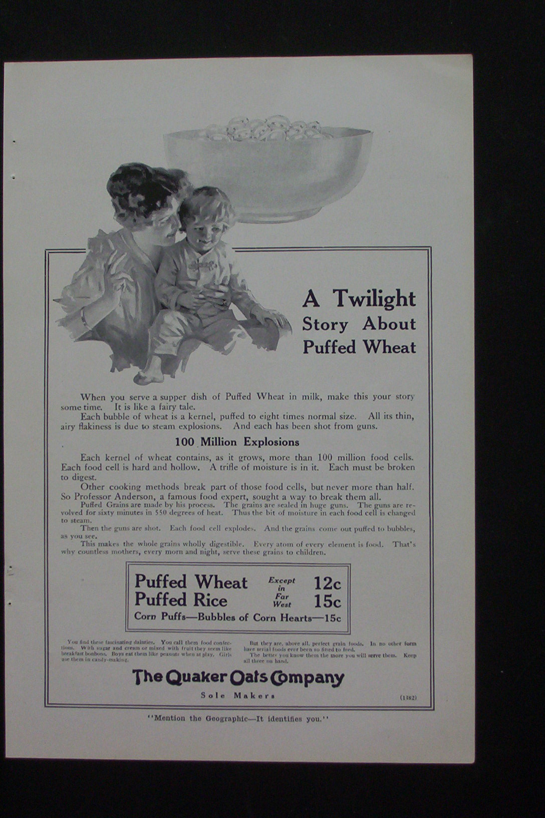 1916 The Quaker Oats Company w/Woman with Child