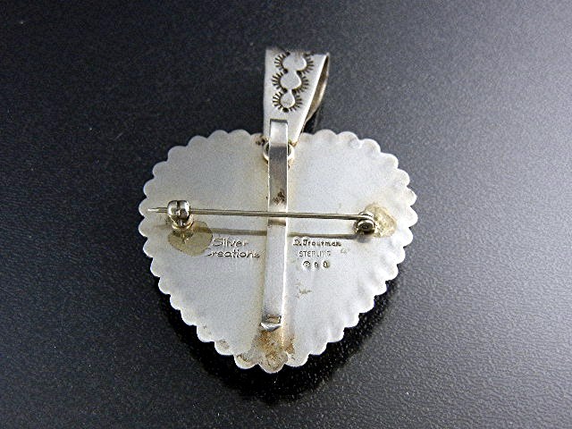 David Troutman Spiny Oyster Sterling Silver Heart Penda