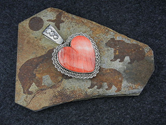 David Troutman Spiny Oyster Sterling Silver Heart Penda