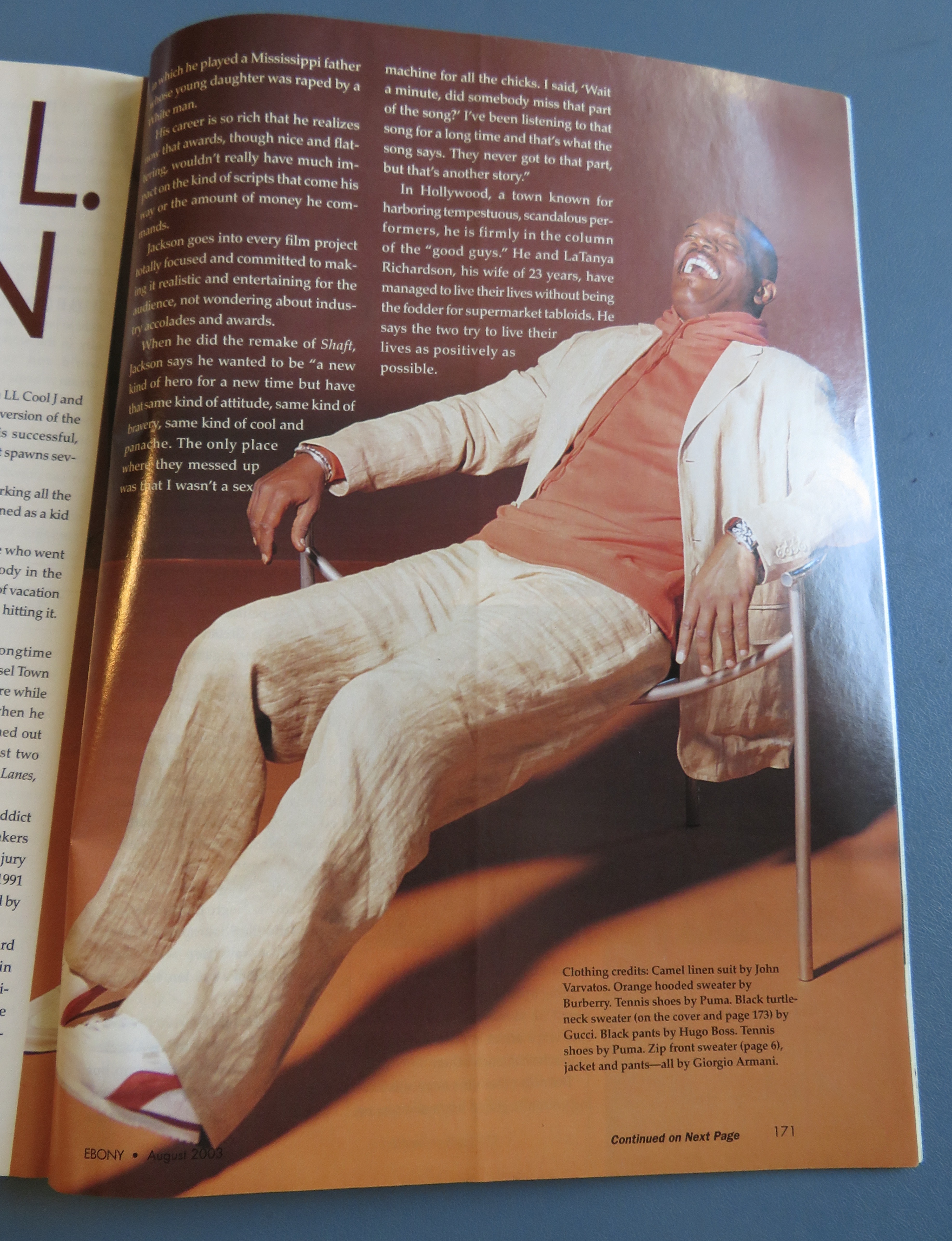 Ebony Magazine August 2003 Samuel L. Jackson
