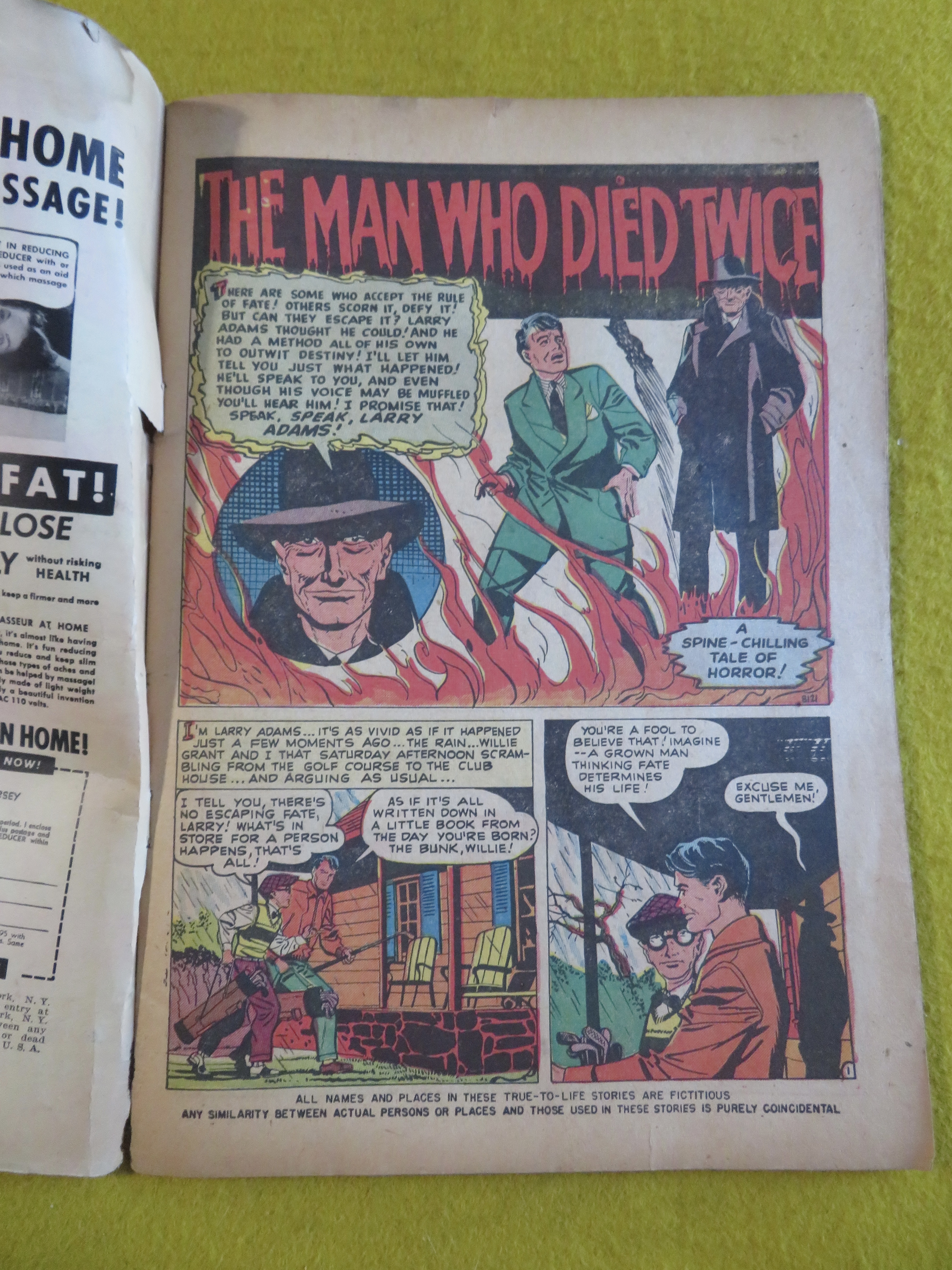 Marvel Tales Comic June 1951 Man Who Died Twice