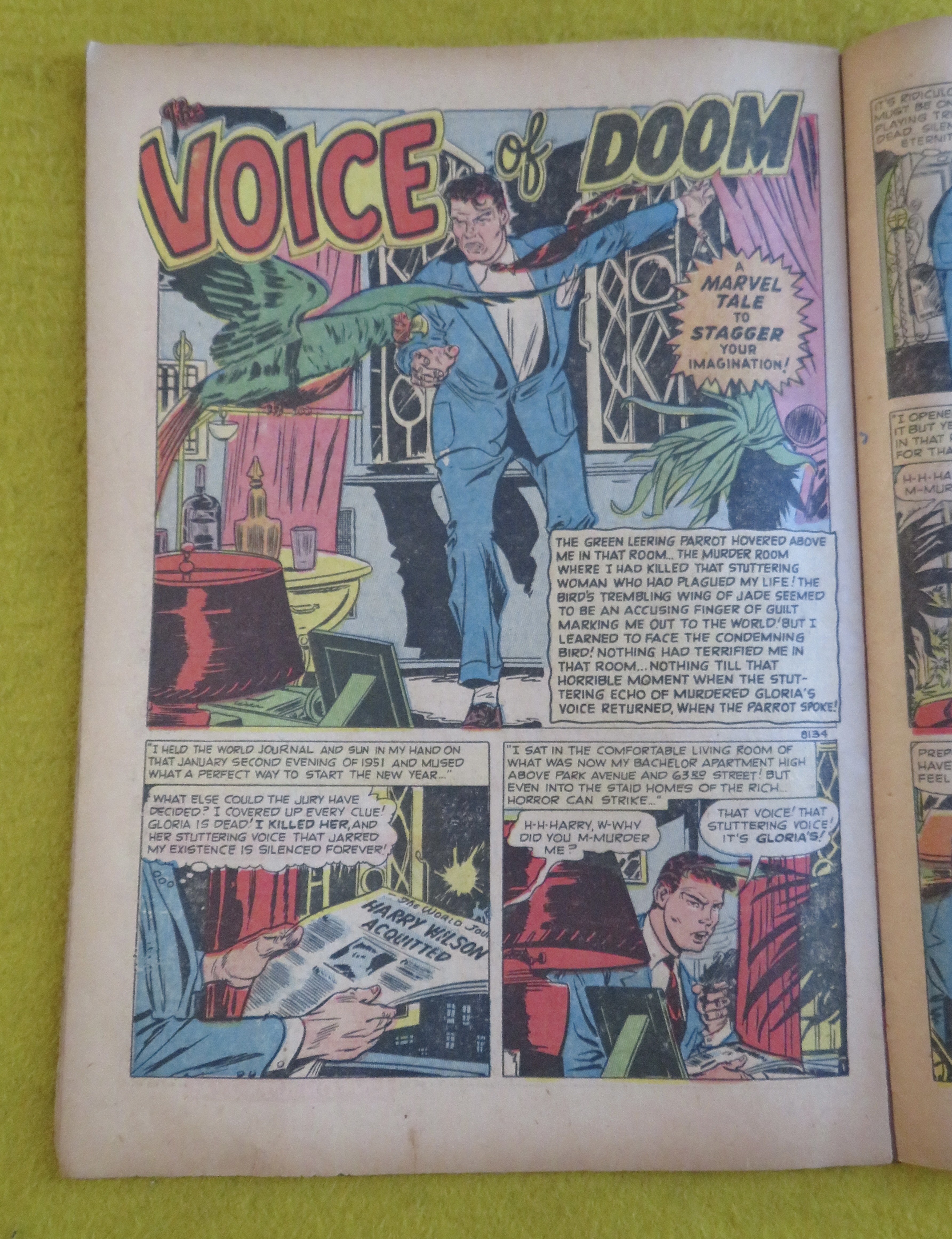 Marvel Tales Comic June 1951 Man Who Died Twice