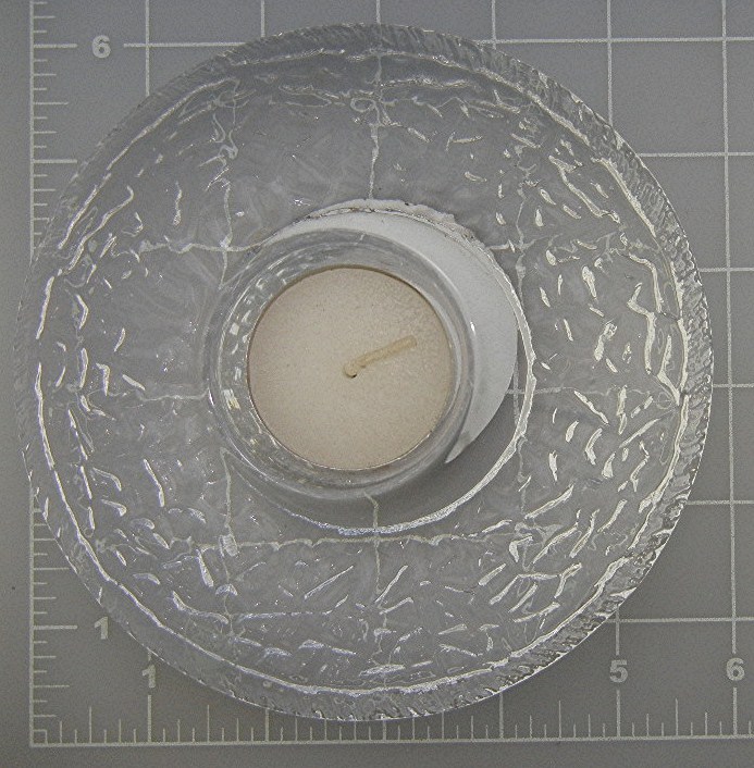 Orrefors Discus Votive Candle Holder