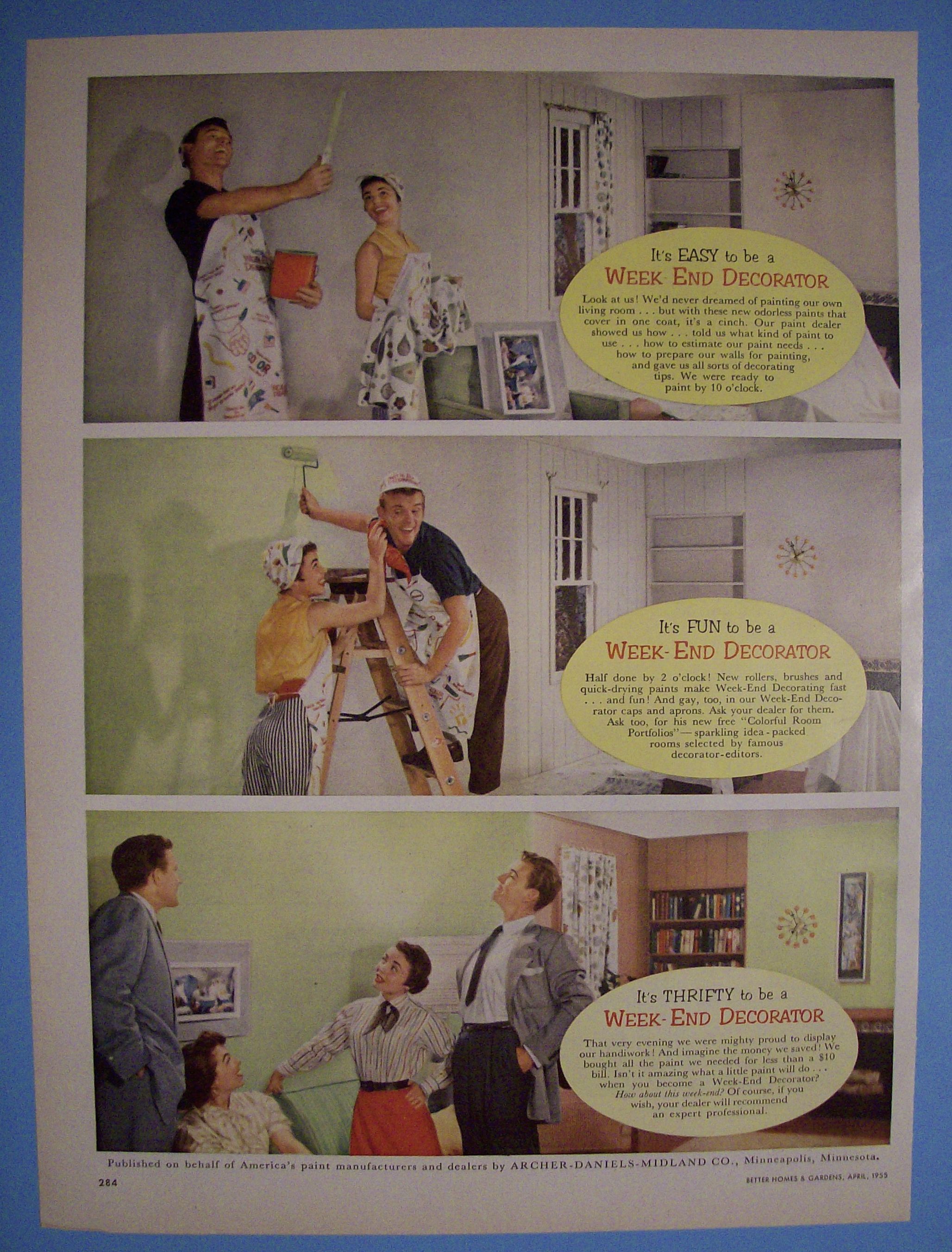 Vintage Ad: 1955 Week - End Decorator