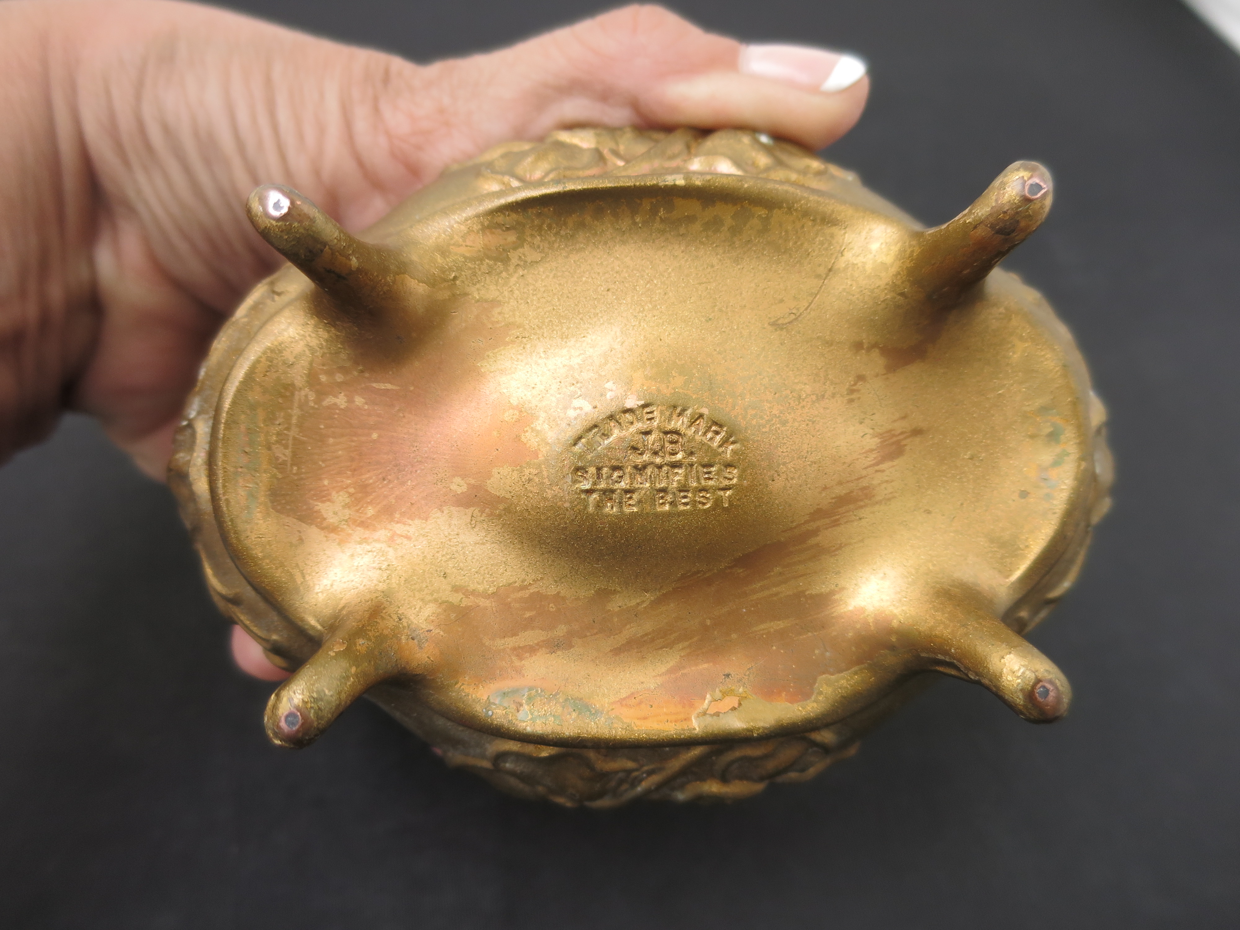 Art Nouveau Dresser Box Jewelry Casket Trademark J B Signifies