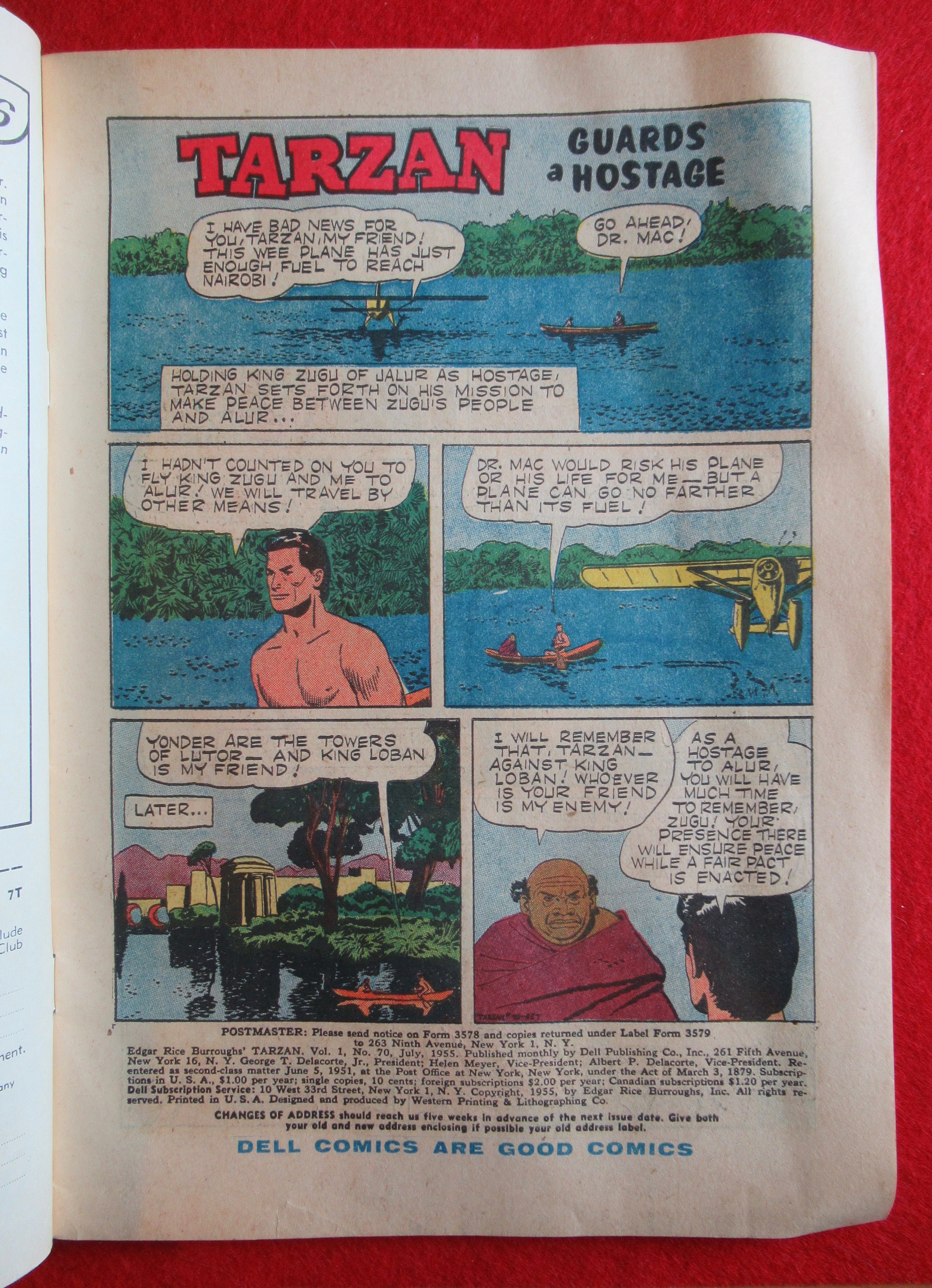 Tarzan Comics July 1955 The Pygmy Elephants
