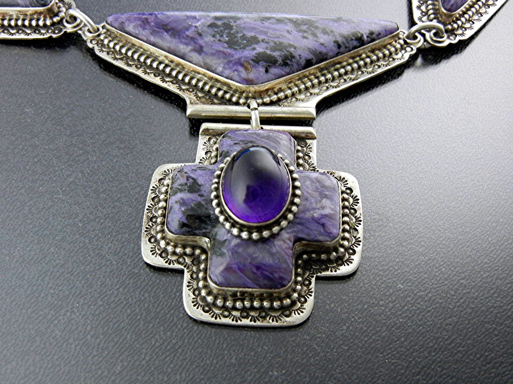 David Troutman Russian Charoite Amethyst Sterling Silve