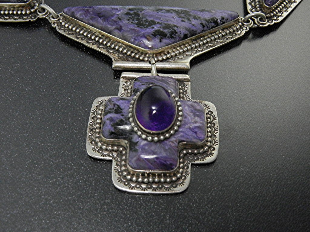 David Troutman Russian Charoite Amethyst Sterling Silve