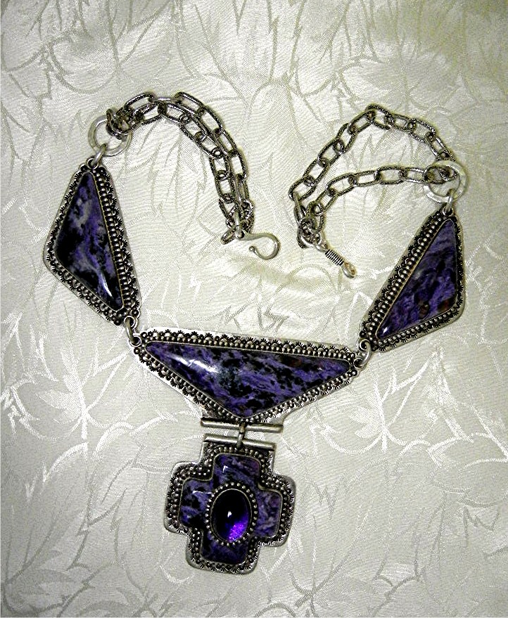 David Troutman Russian Charoite Amethyst Sterling Silve