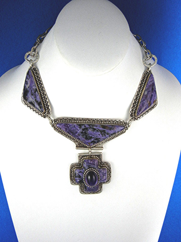 David Troutman Russian Charoite Amethyst Sterling Silve
