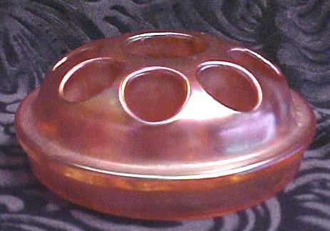 Flower Frog Carnival Glass Large 1900's