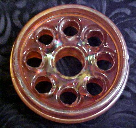 Flower Frog Carnival Glass Large 1900's