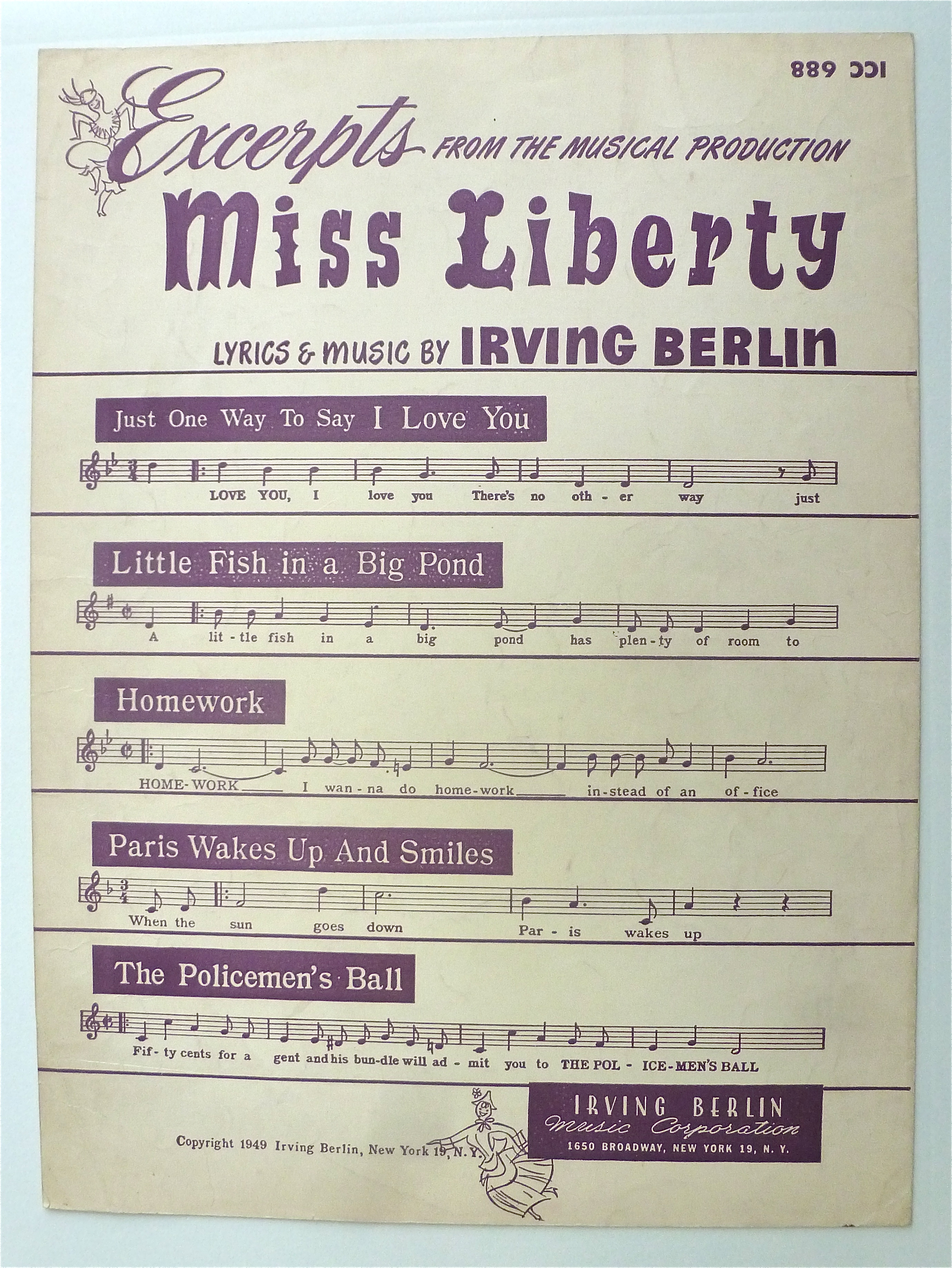 Sheet Music For 1949 Just One Way To Say I Love You
