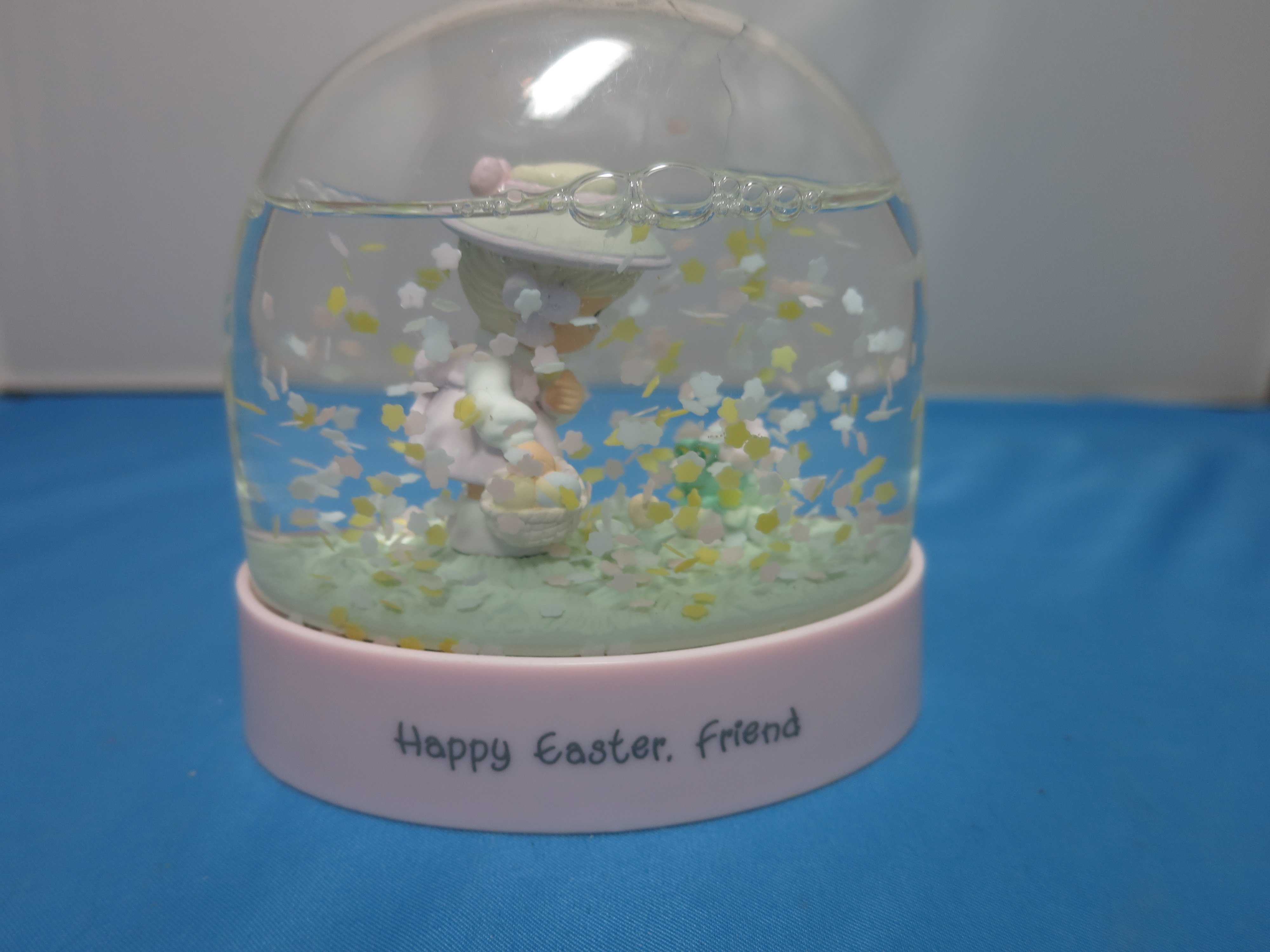 Precious Moments Happy Easter Snow Dome Enesco 1991