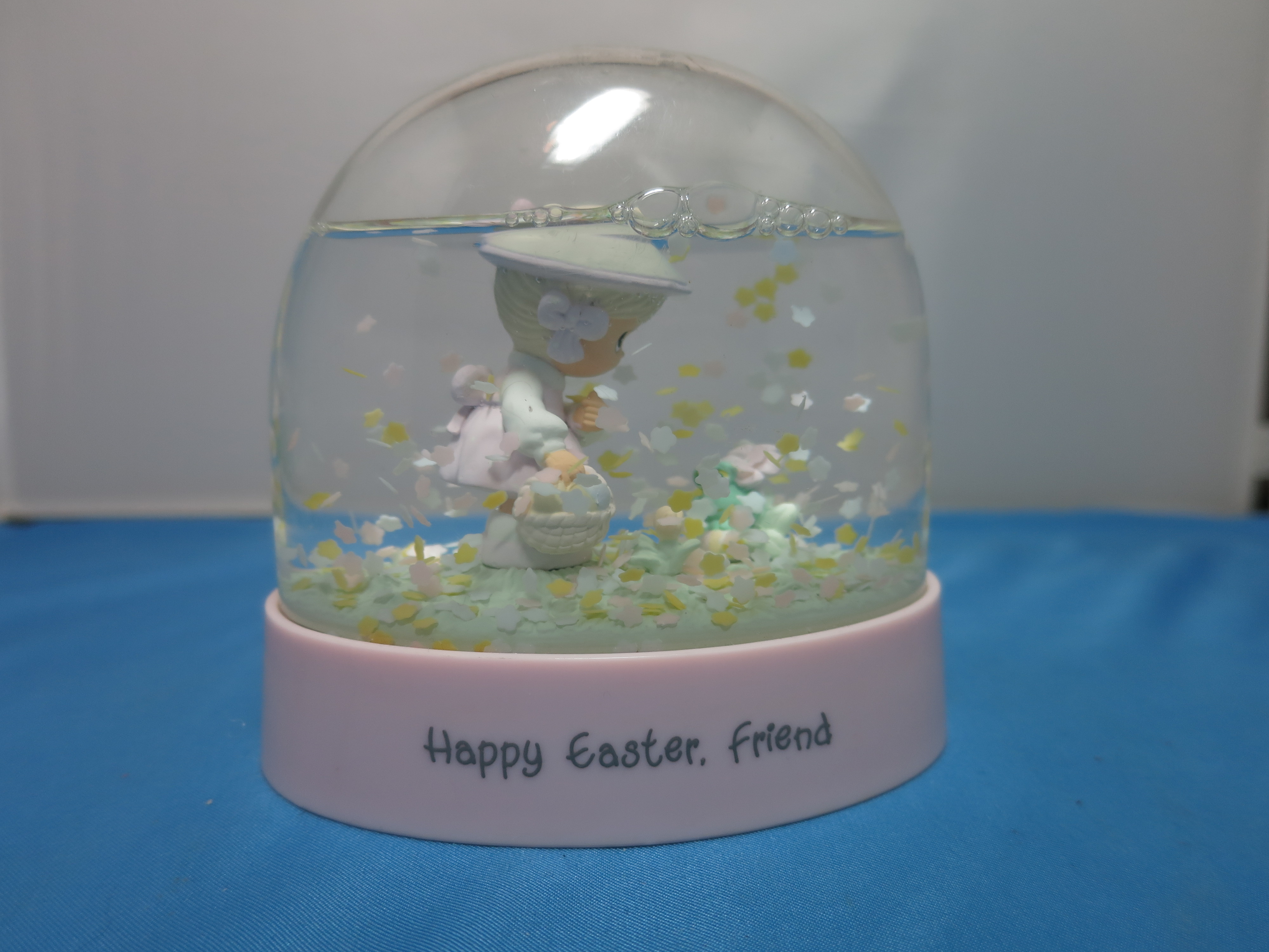 Precious Moments Happy Easter Snow Dome Enesco 1991