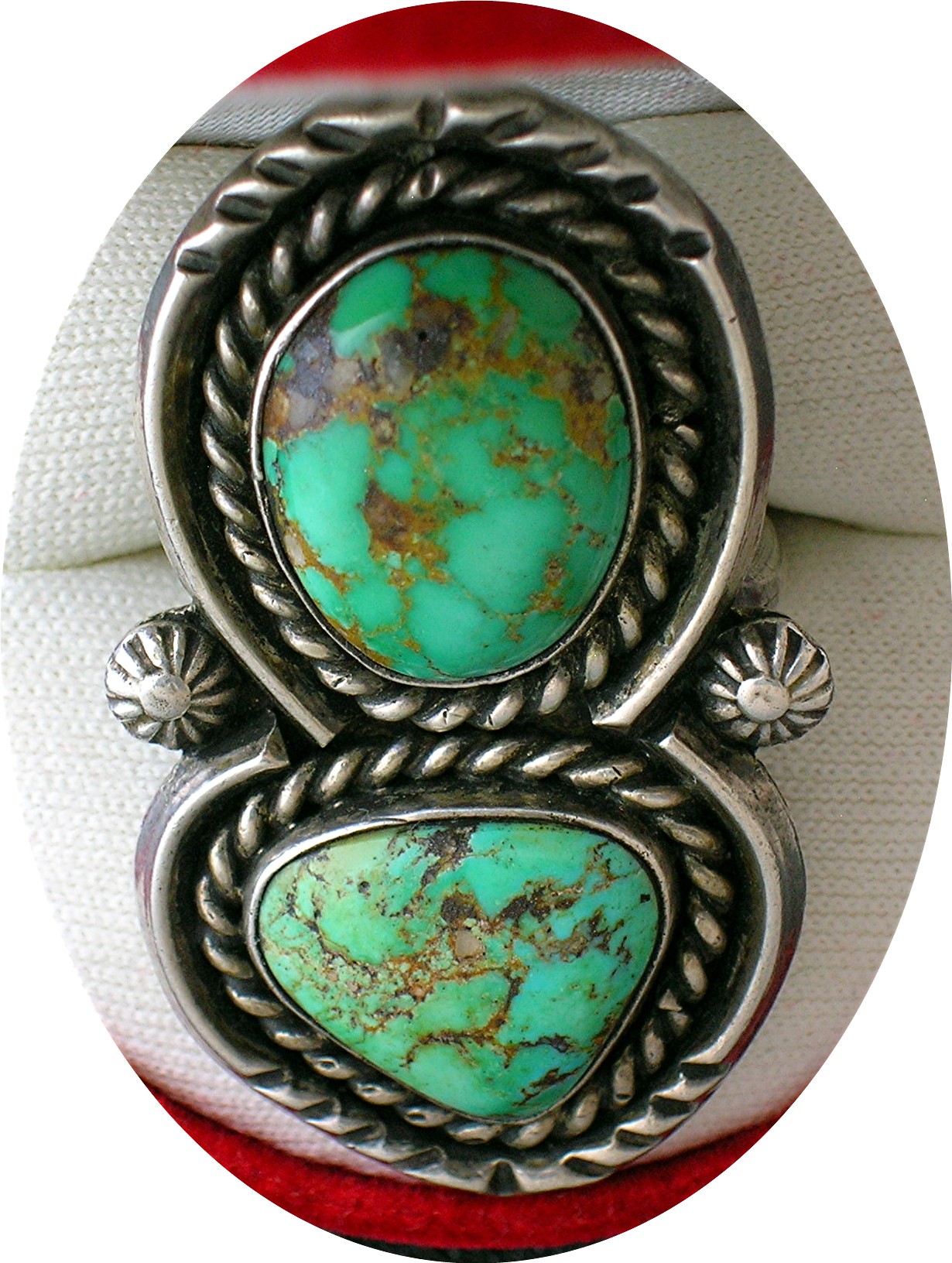 Navajo Carico Lake Turquoise Sterling Silver Ring