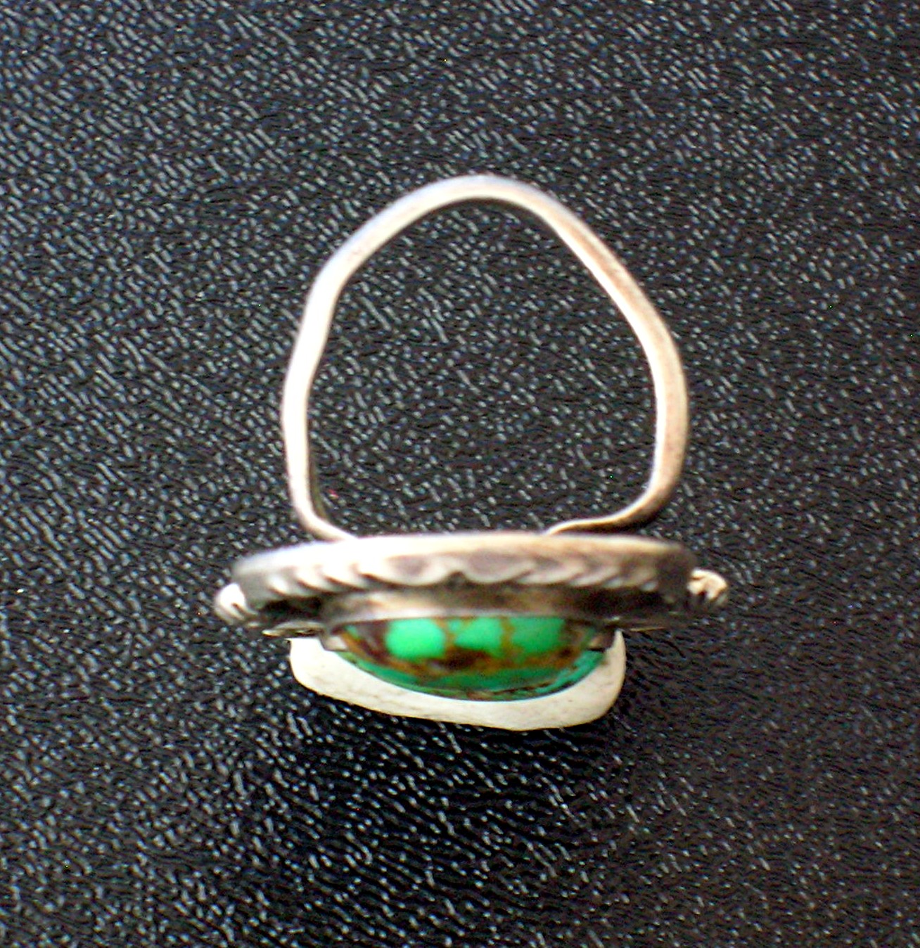 Navajo Carico Lake Turquoise Sterling Silver Ring