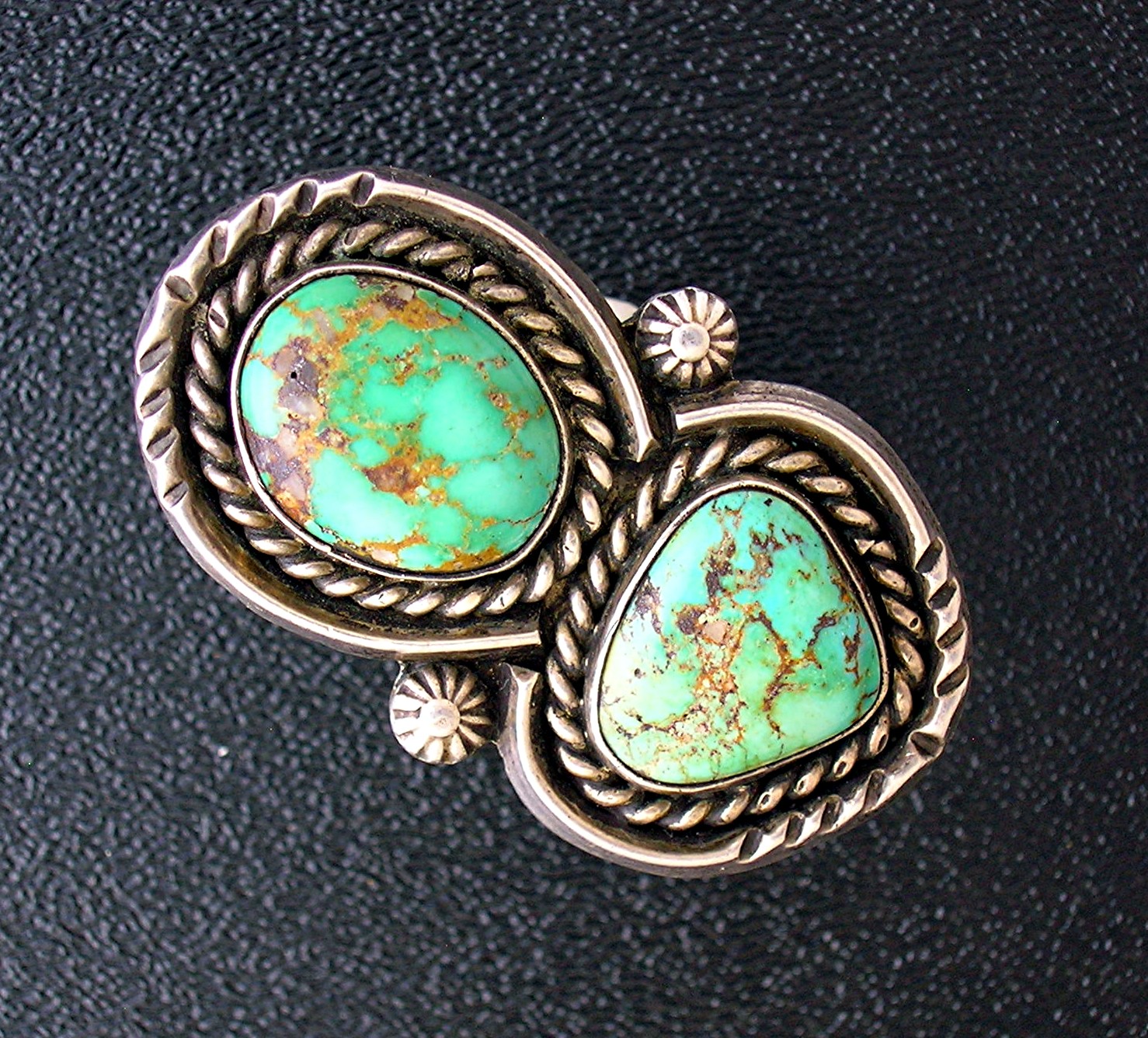 Navajo Carico Lake Turquoise Sterling Silver Ring