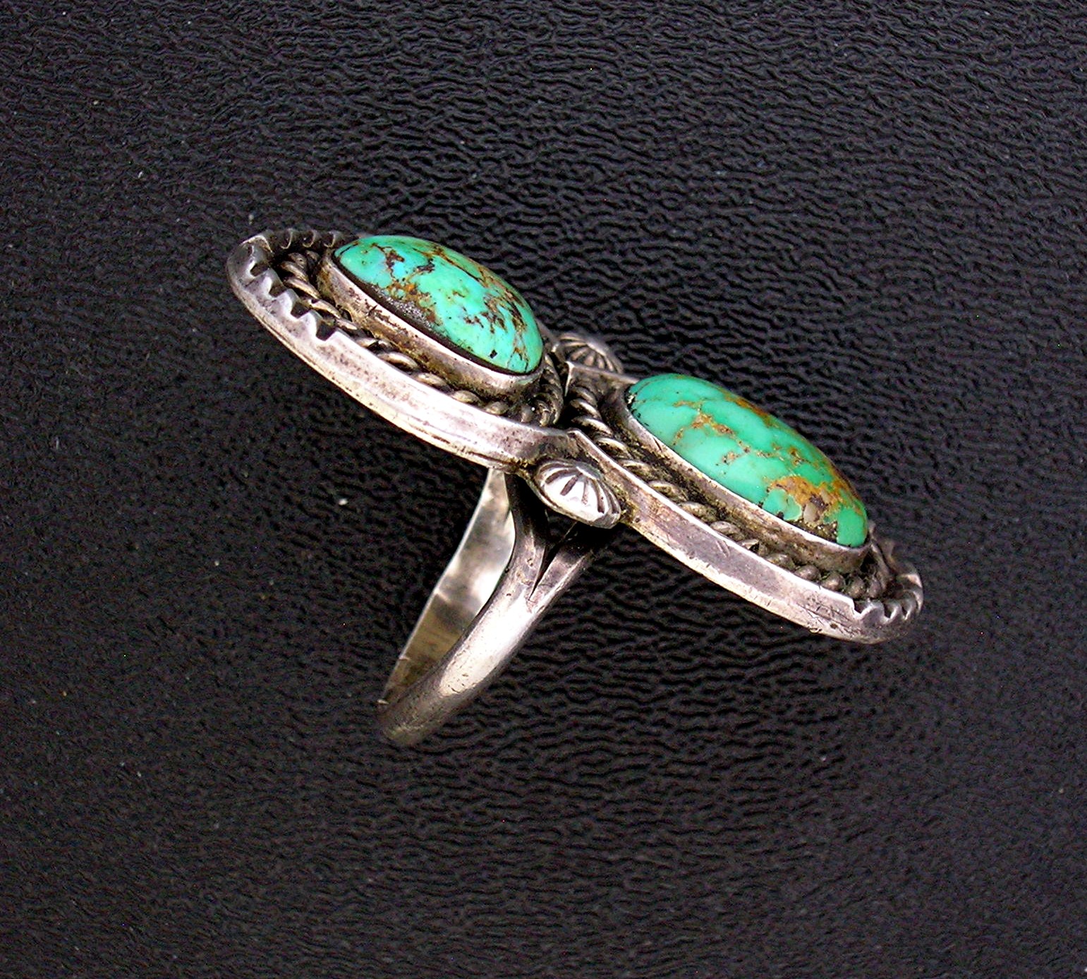 Navajo Carico Lake Turquoise Sterling Silver Ring