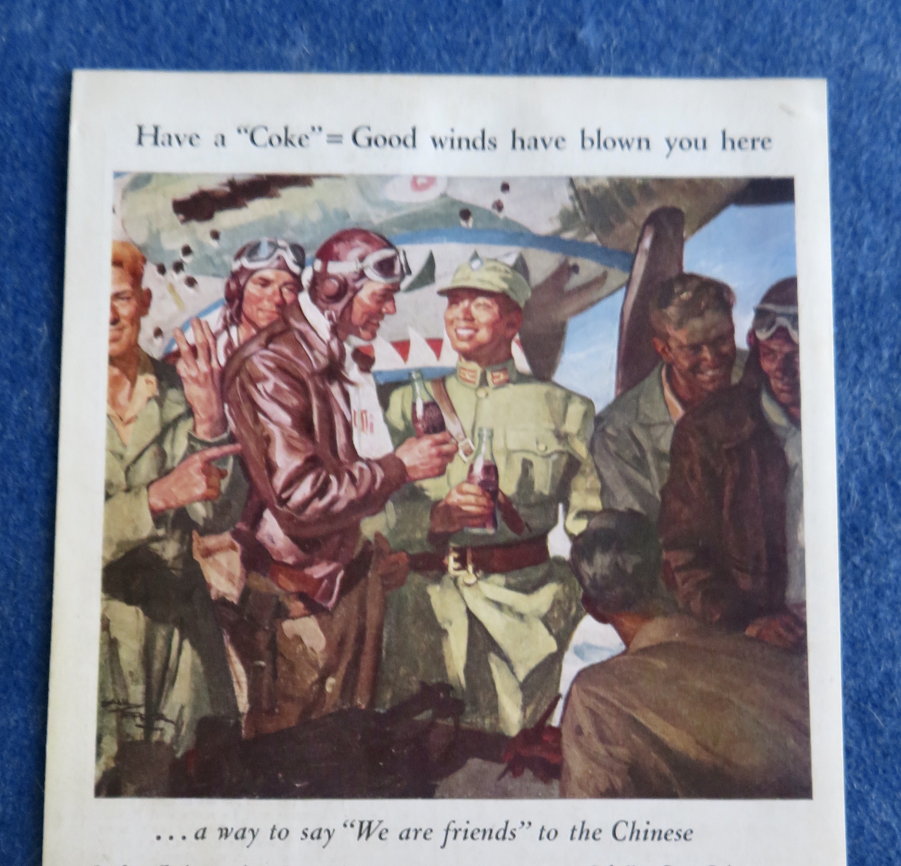 1943 Coca Cola (Coke) with Soldiers Talking To Chinese