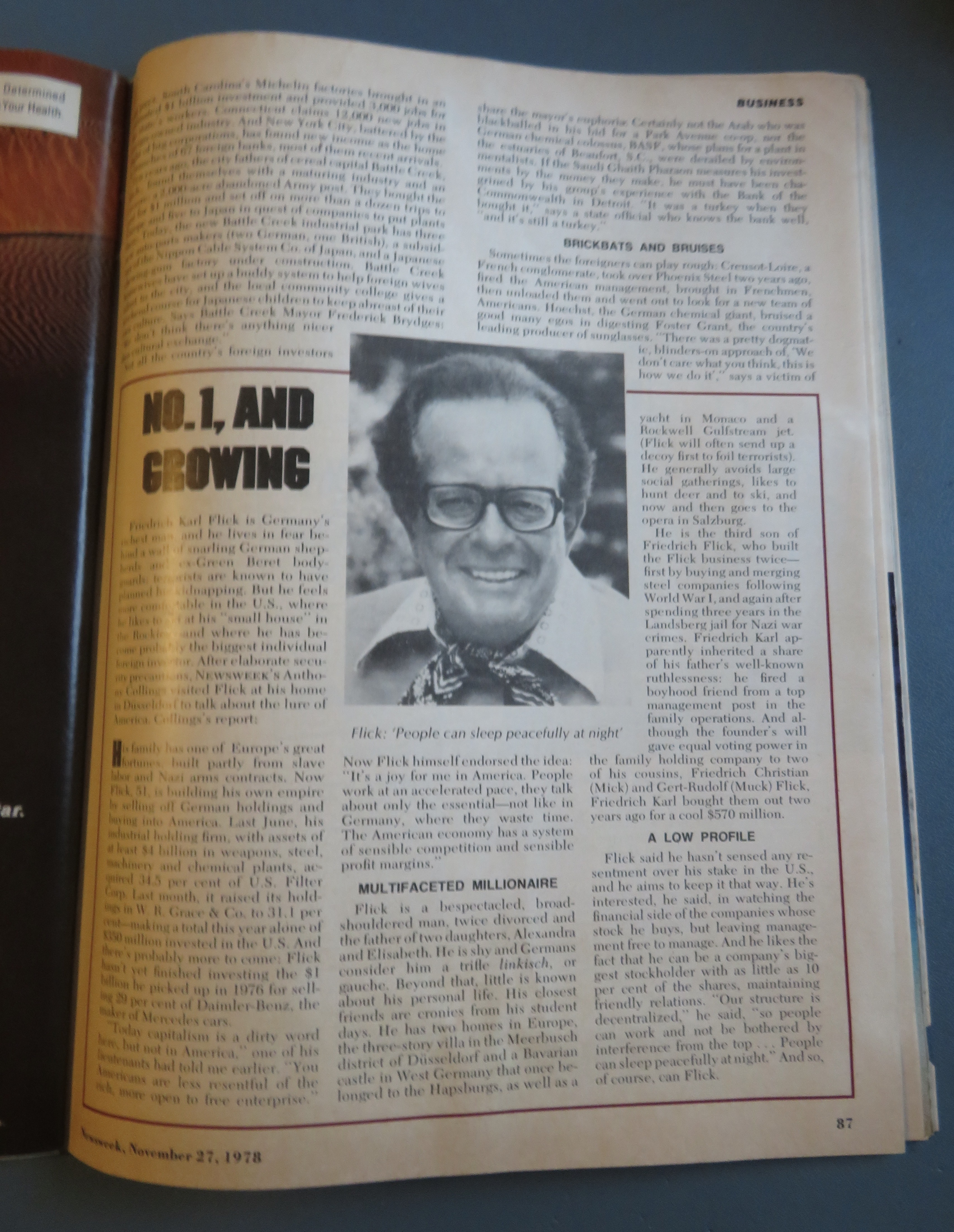 Newsweek Magazine November 27, 1978 Buying Of America