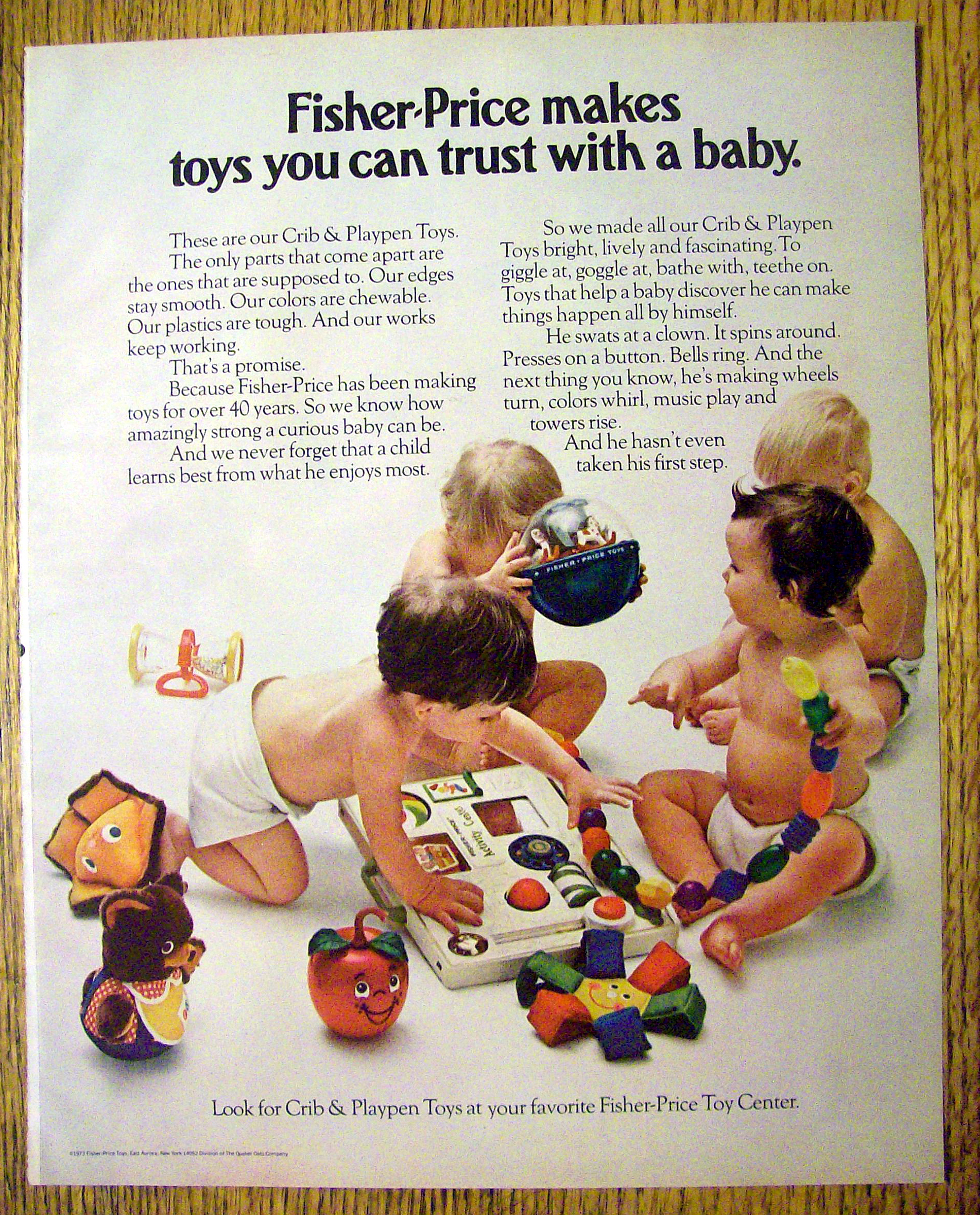 1973 Fisher Price Toys with Babies Playing with Toys