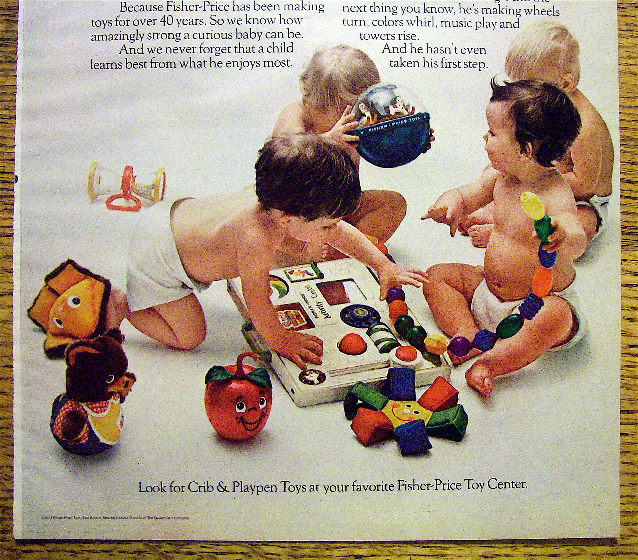 1973 Fisher Price Toys with Babies Playing with Toys
