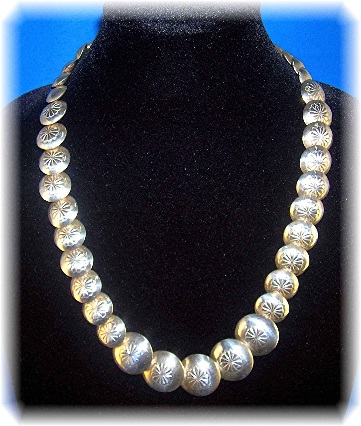 Native American Sterling Silver Reversible Necklace