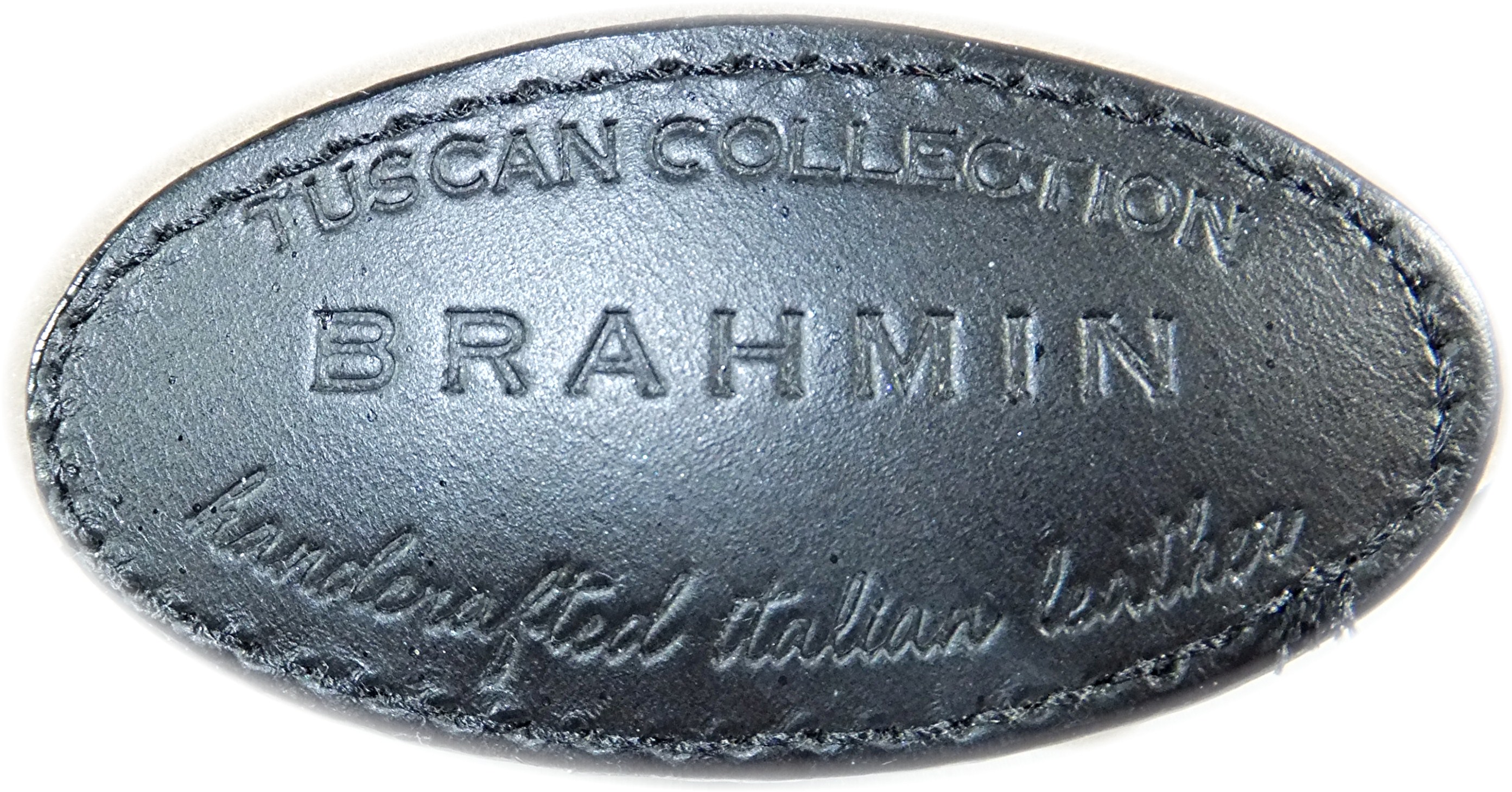 BRAHMIN  Leather Tan Black Croc tote Bag
