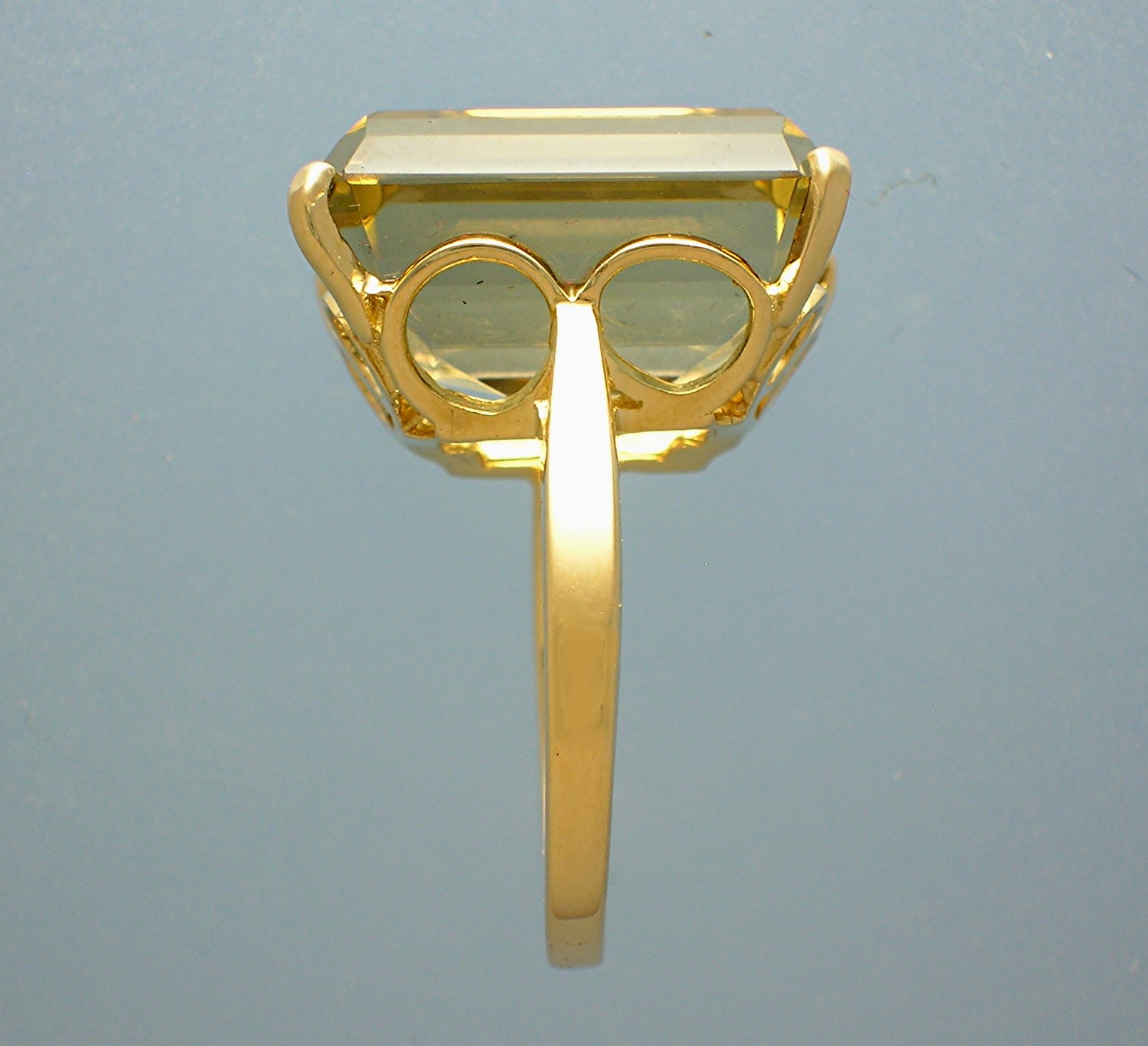 Ring 14K Gold Basket Set Golden Citrine