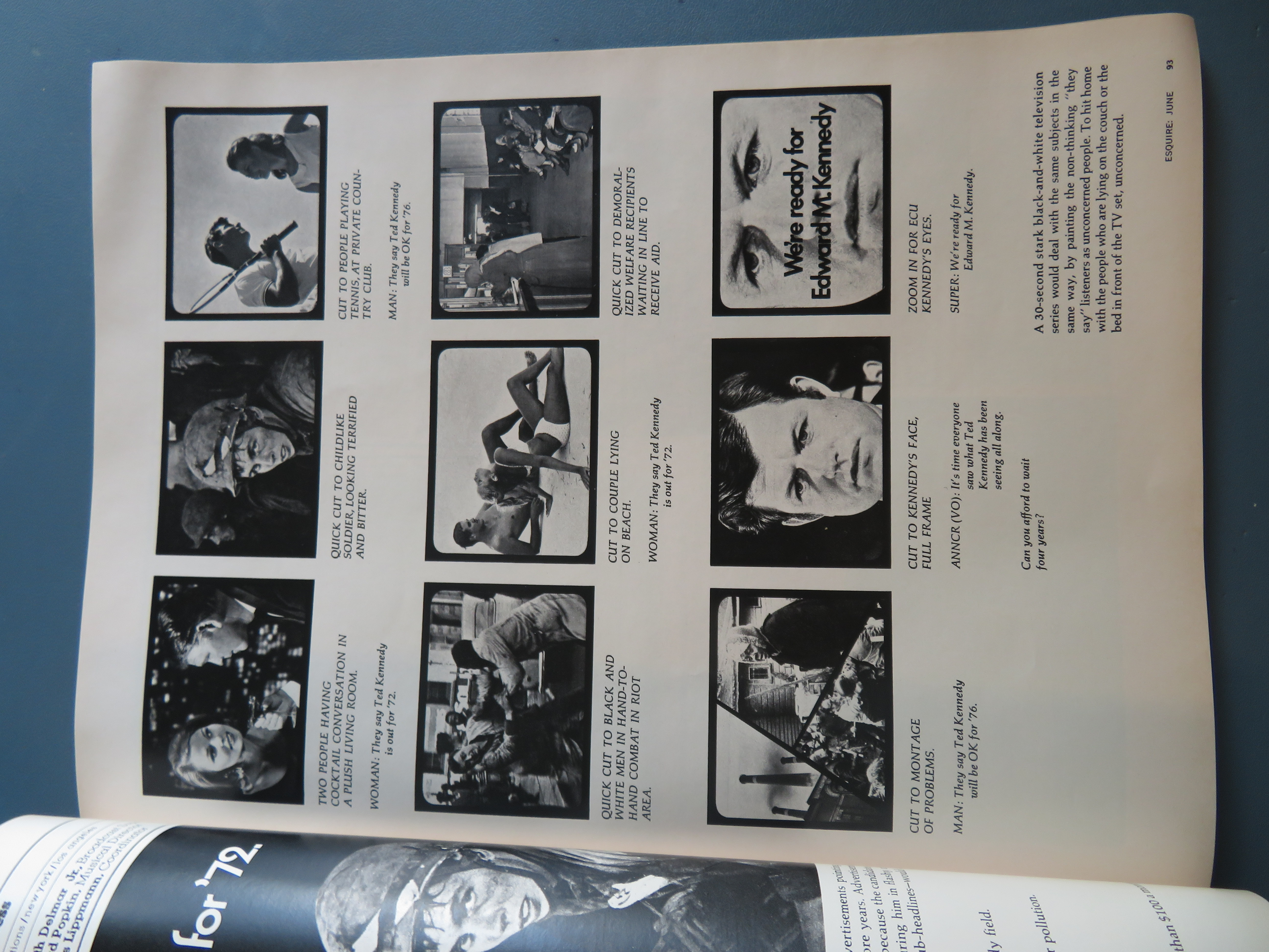 Esquire Magazine June 1970 Reshaping Teddy's Image