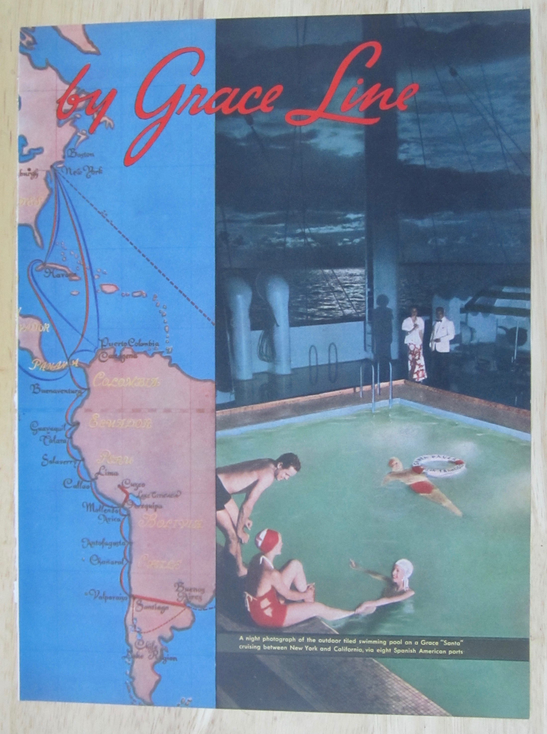 1937 Grace Line with Now See America