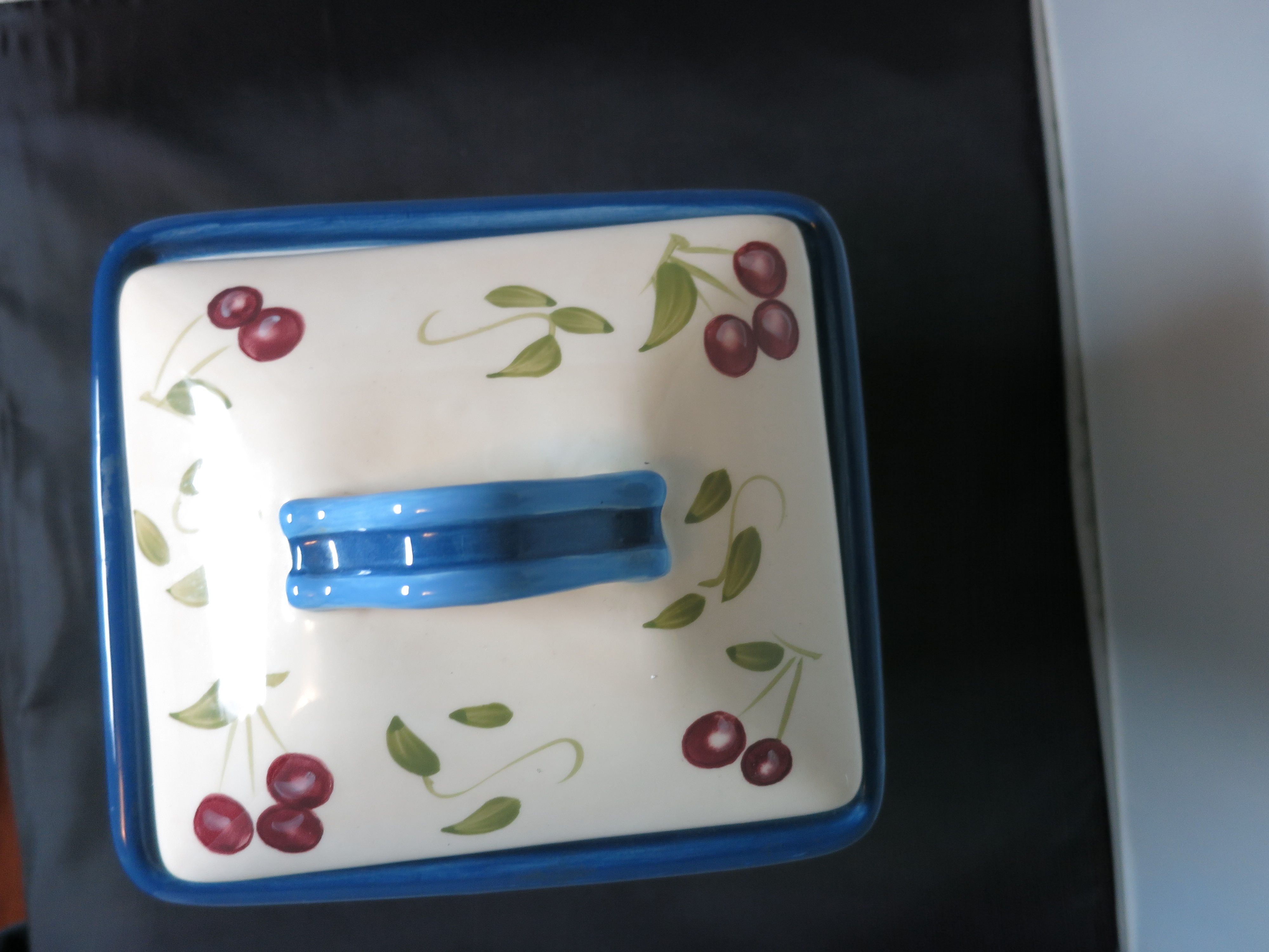 Cherry Inspirado Seattle USA Stonelite Clay Cookie Jar