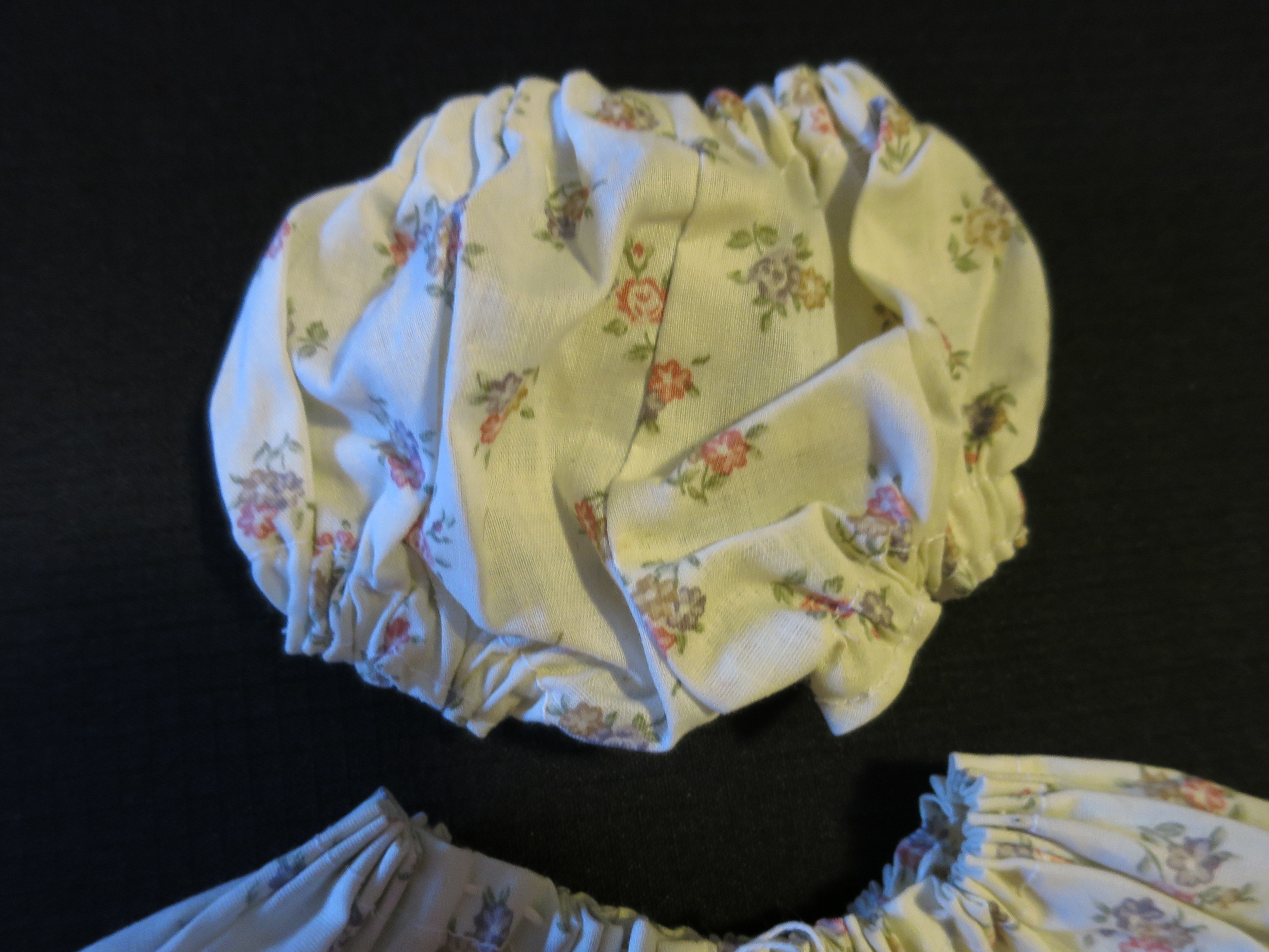Doll Skirt and Panties Under Pants hand made Floral 1970s