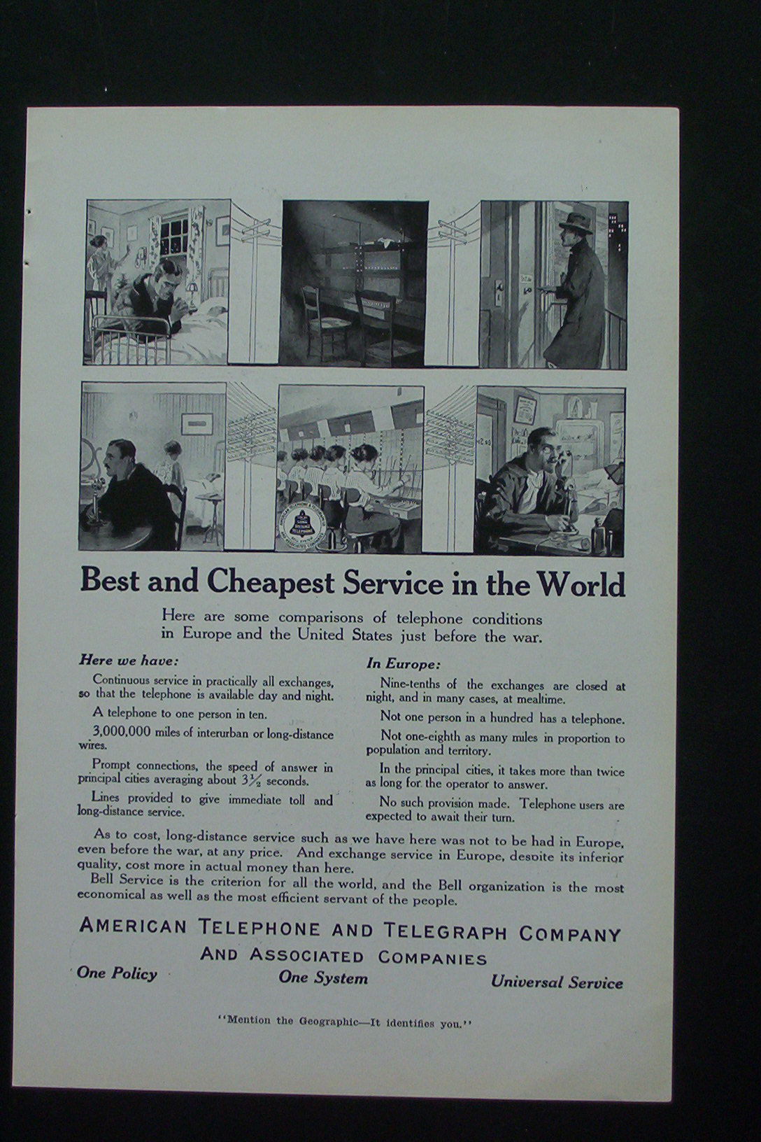 1917 American Telephone & Telegraph Company w/People
