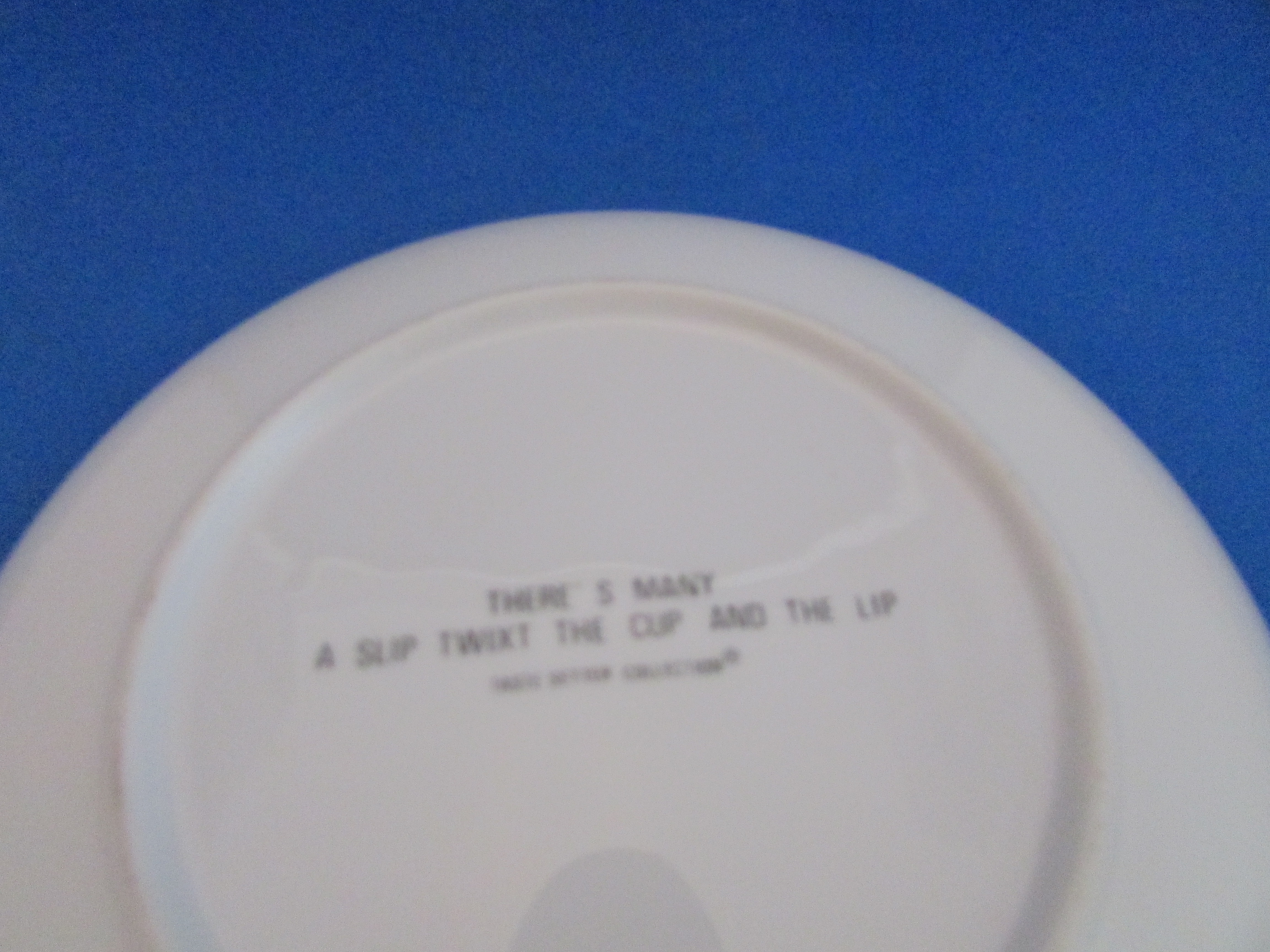 Slip Twixt The Cup and Lip Plate