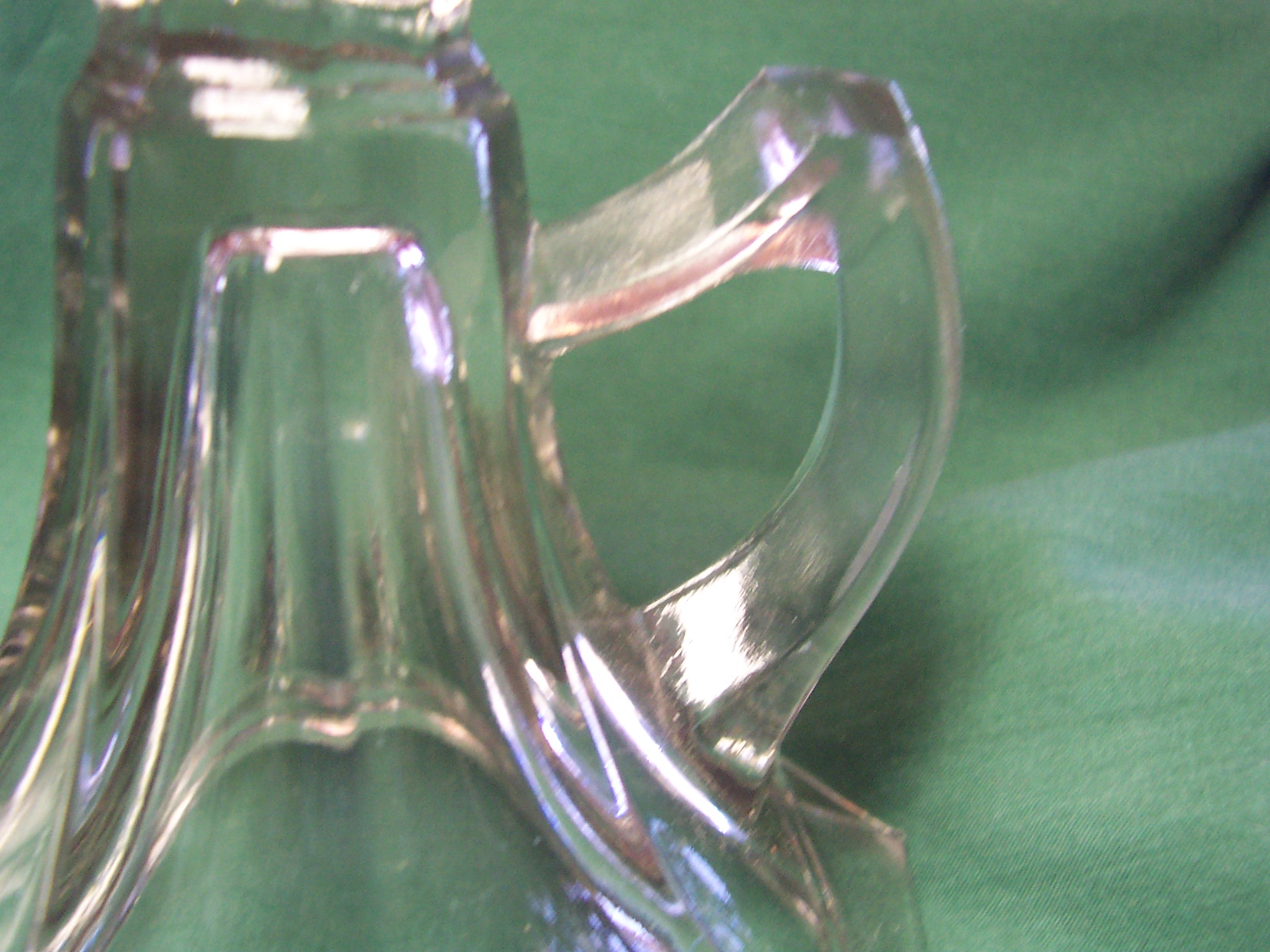 EAPG Glass Finger Candle Stick Holders Pair