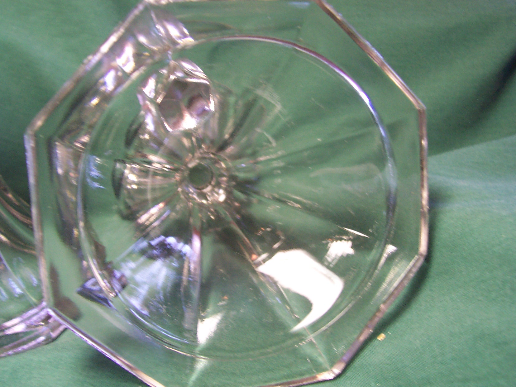 EAPG Glass Finger Candle Stick Holders Pair