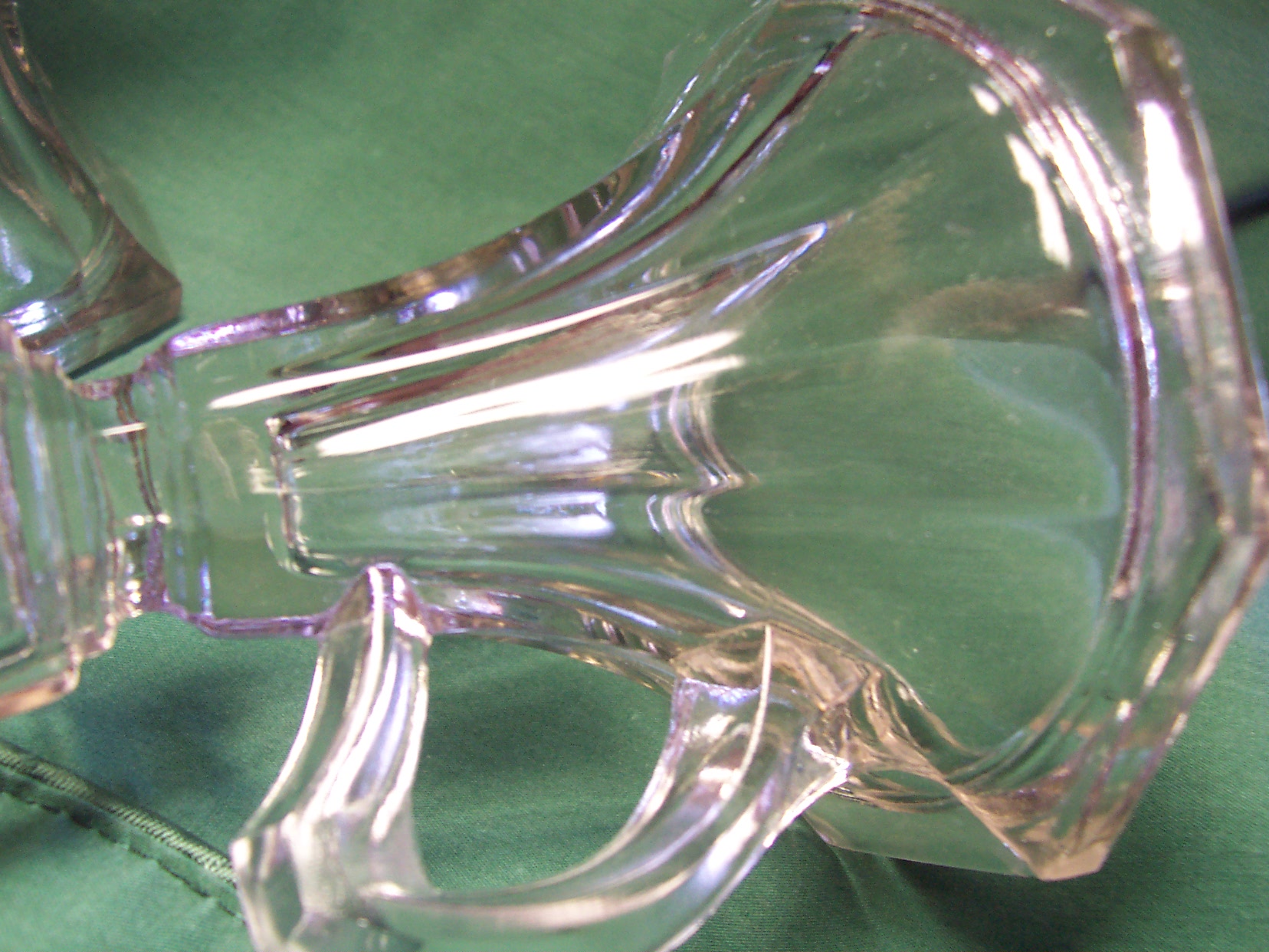 EAPG Glass Finger Candle Stick Holders Pair