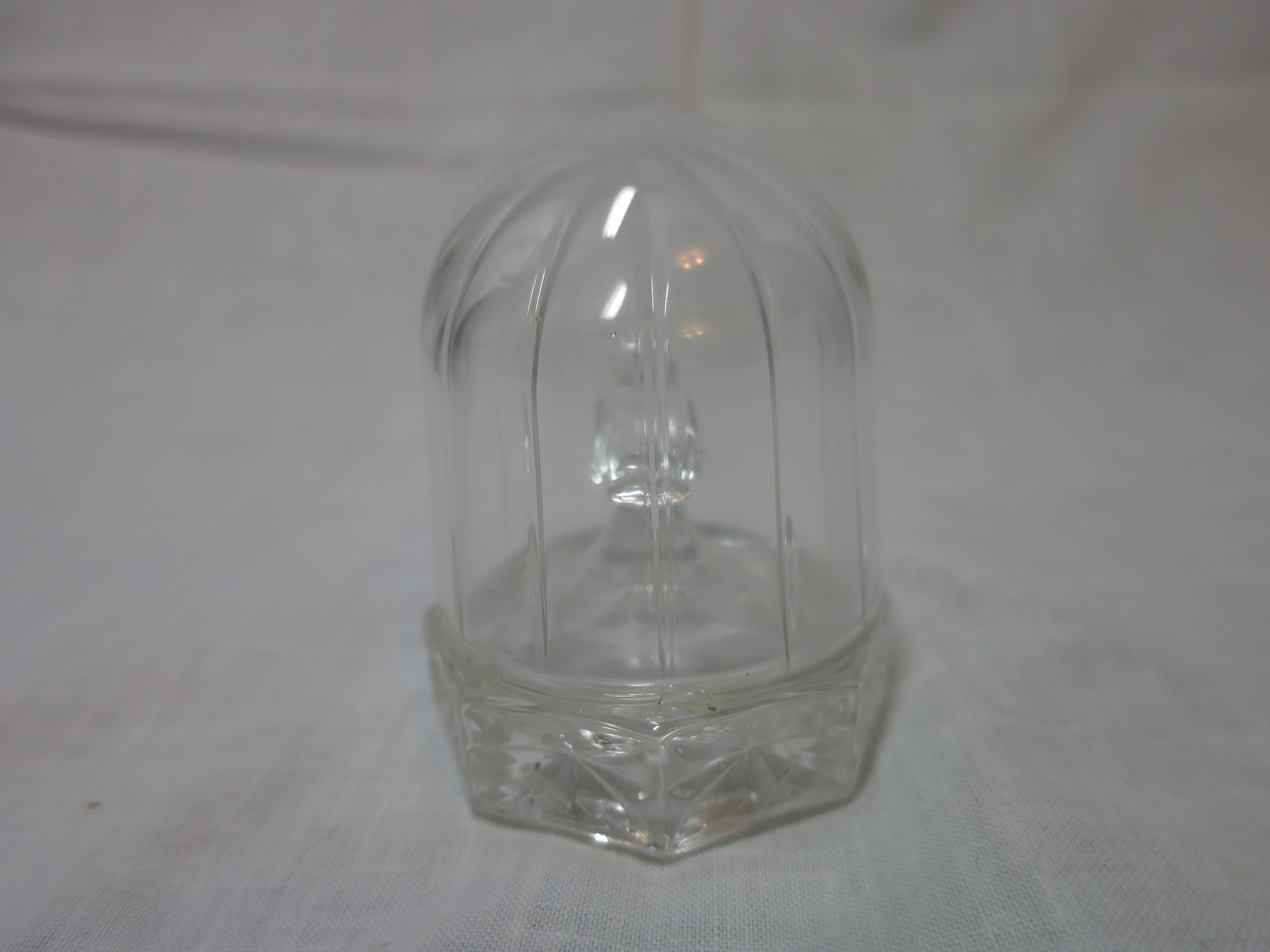 Crystal Bird in Bird Cage Figurine