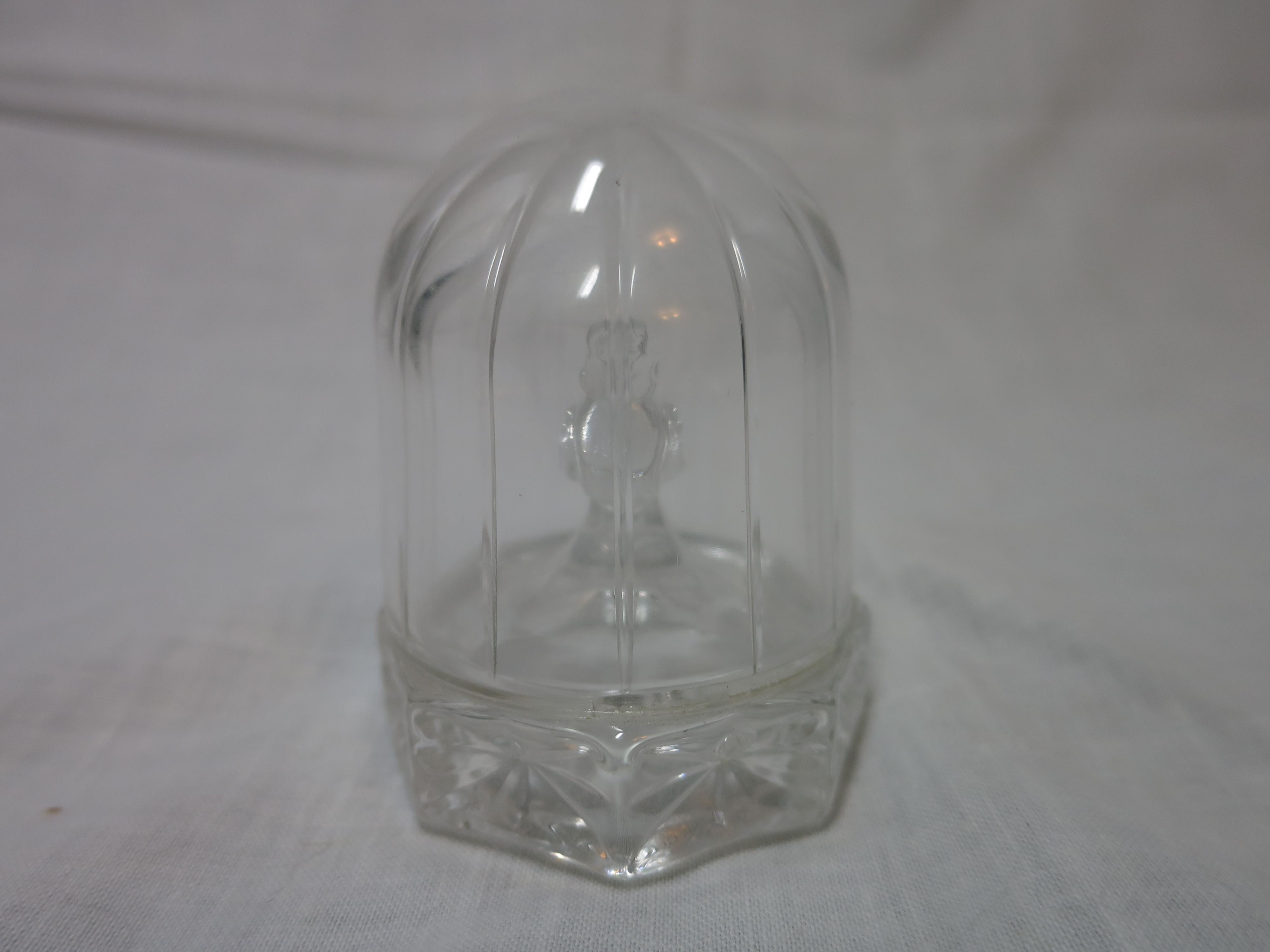 Crystal Bird in Bird Cage Figurine
