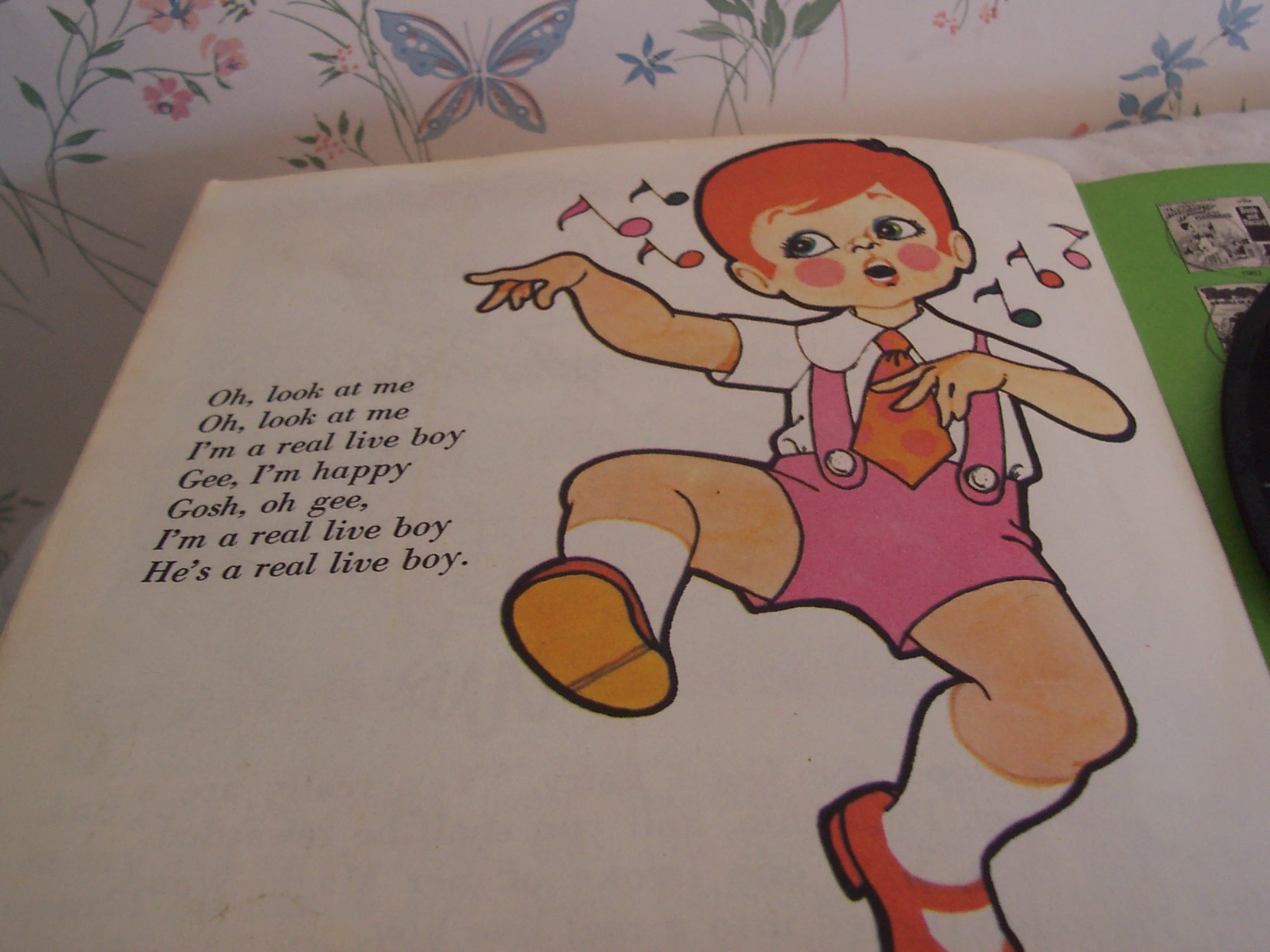 Pinocchio Book and Record Set 1970's