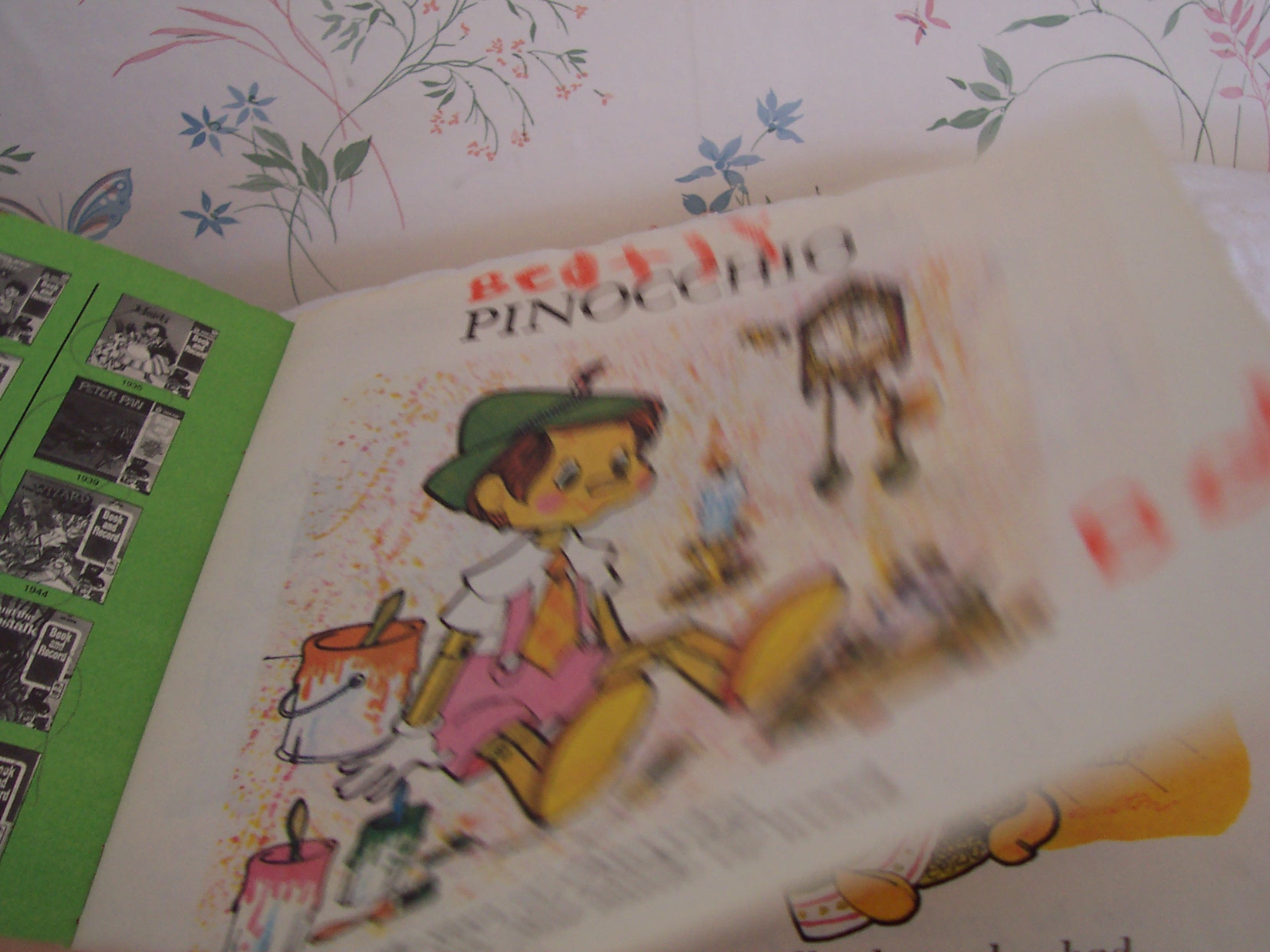 Pinocchio Book and Record Set 1970's