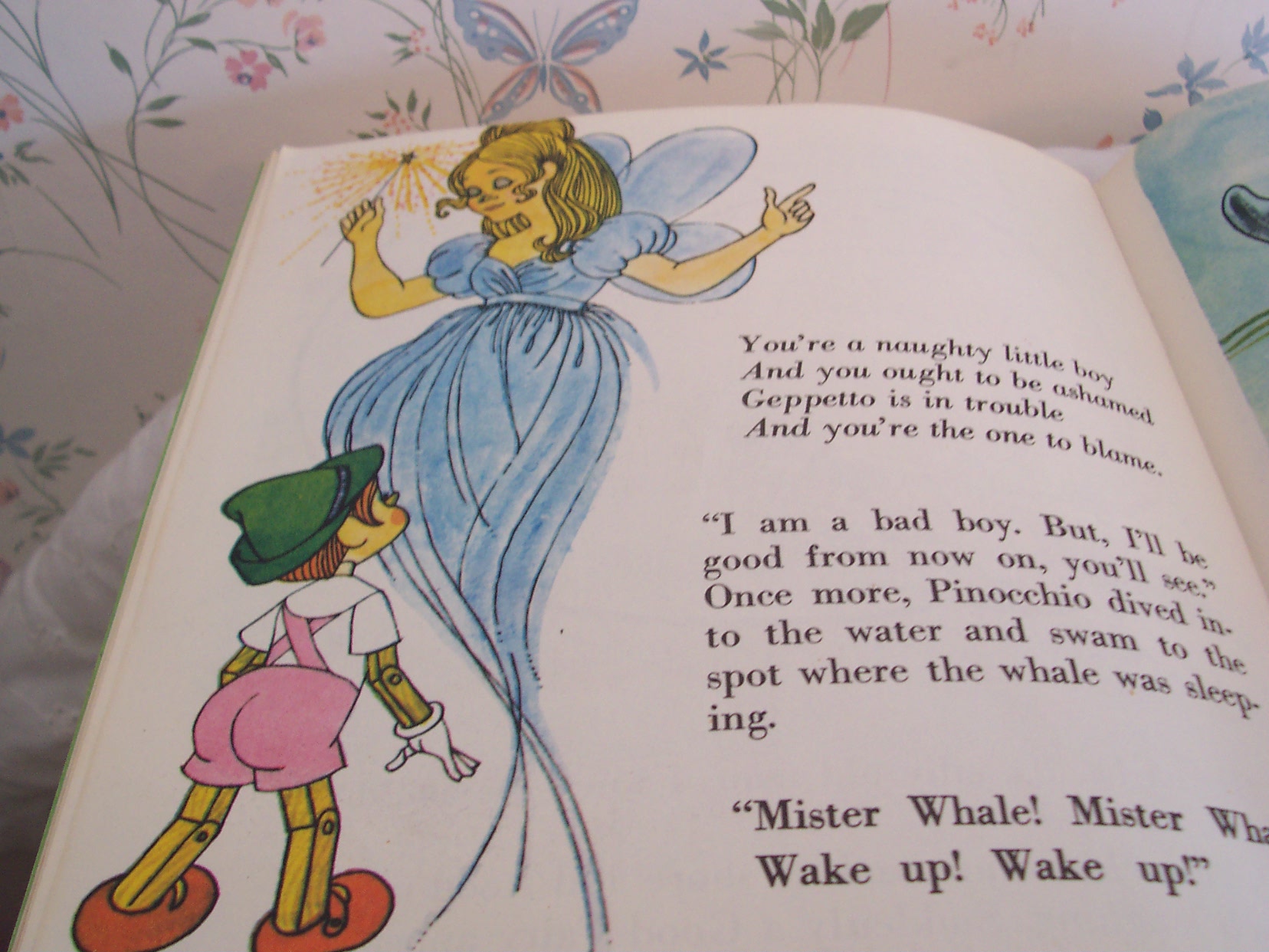 Pinocchio Book and Record Set 1970's